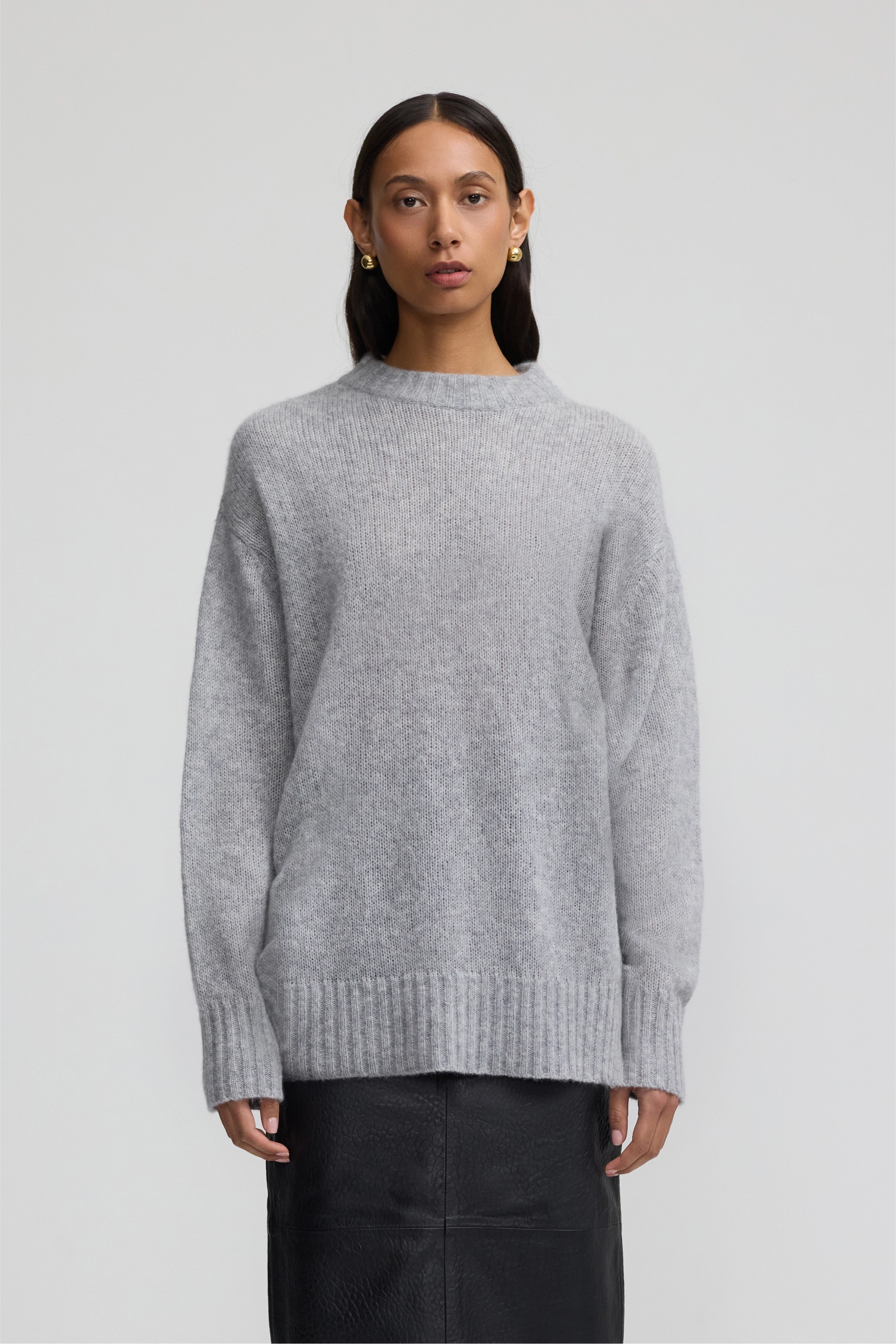Cashmere and Silk Slouch - Flint