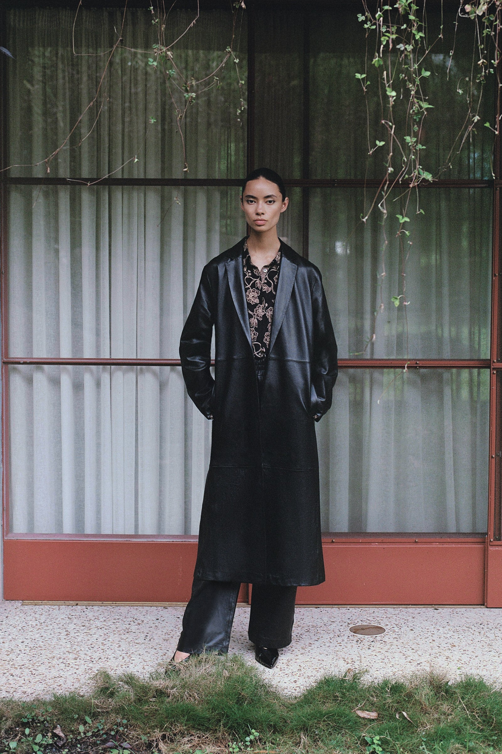 Hero Leather Coat - Black