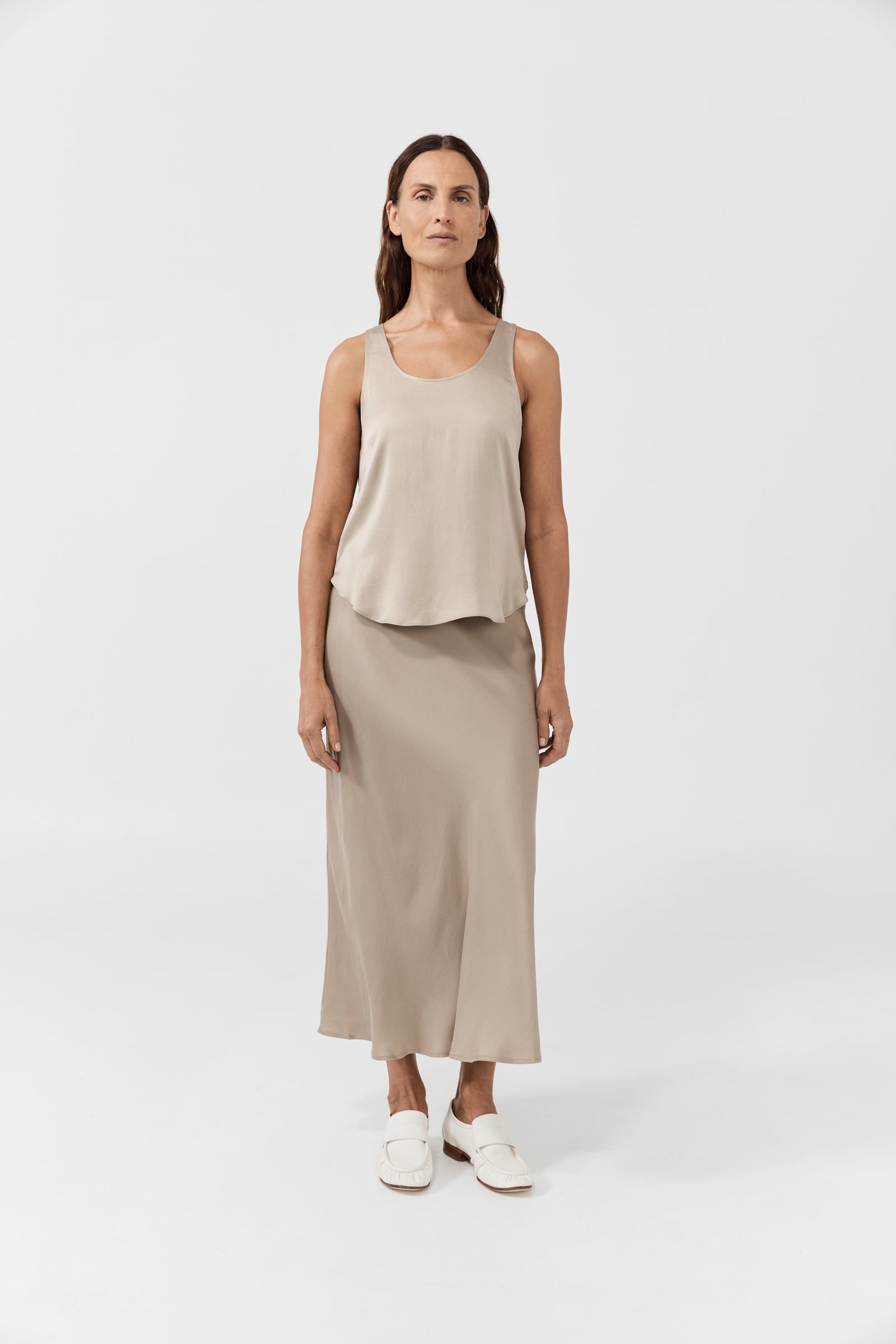Perfect Silk Tank - New Beige