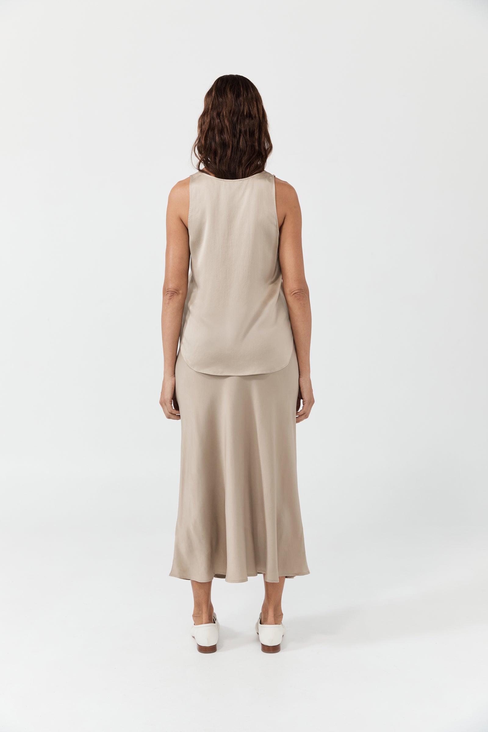 Perfect Silk Tank - New Beige