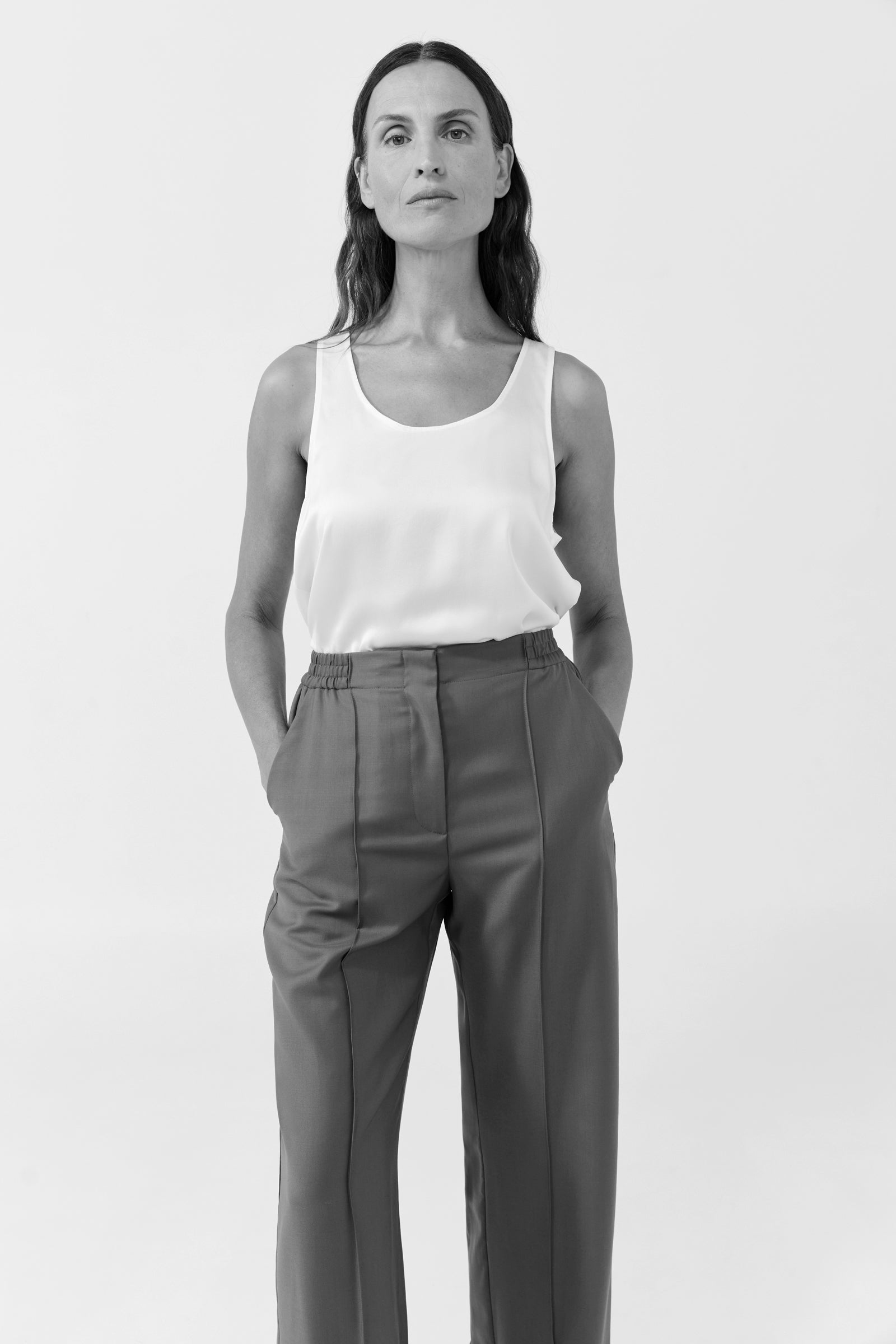 Easy Pant - Black Silk Twill