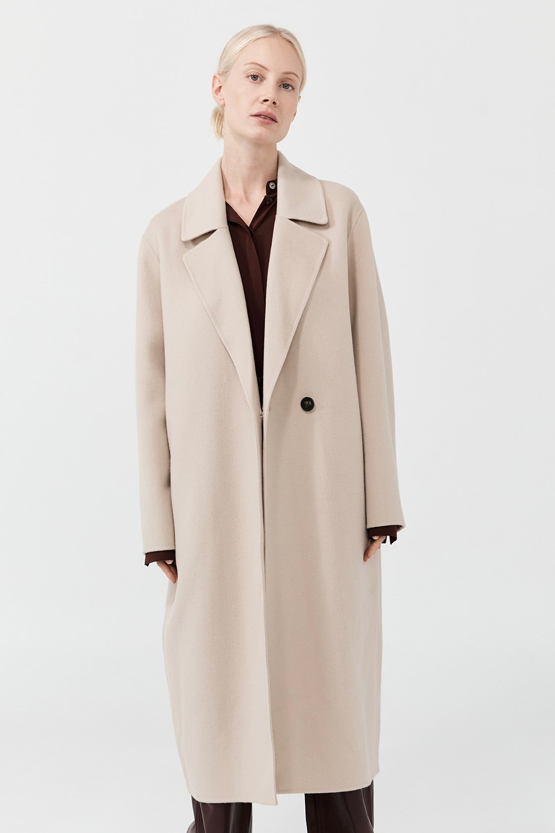 Cashmere Icon Coat - Light Macadamia
