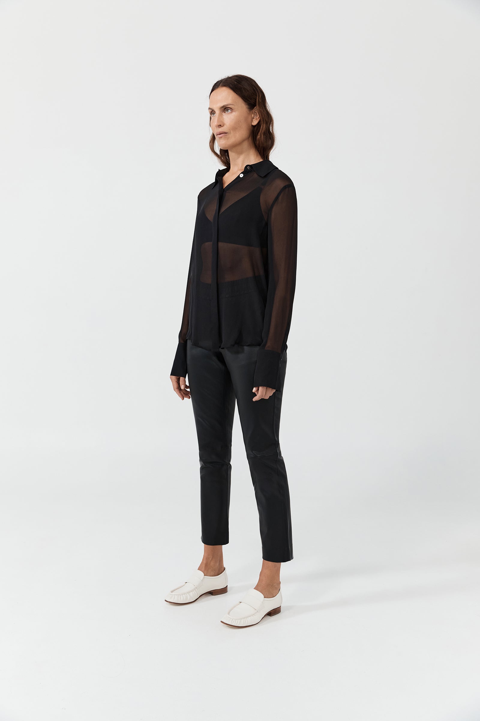 Perfect Shirt 2.0 - Black Georgette