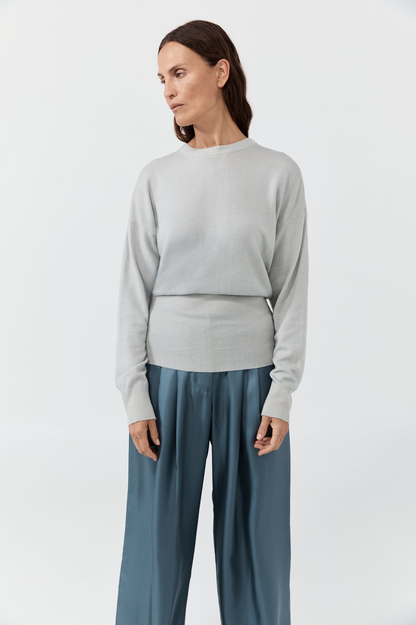 Hero Cashmere Crew Neck - Cloud