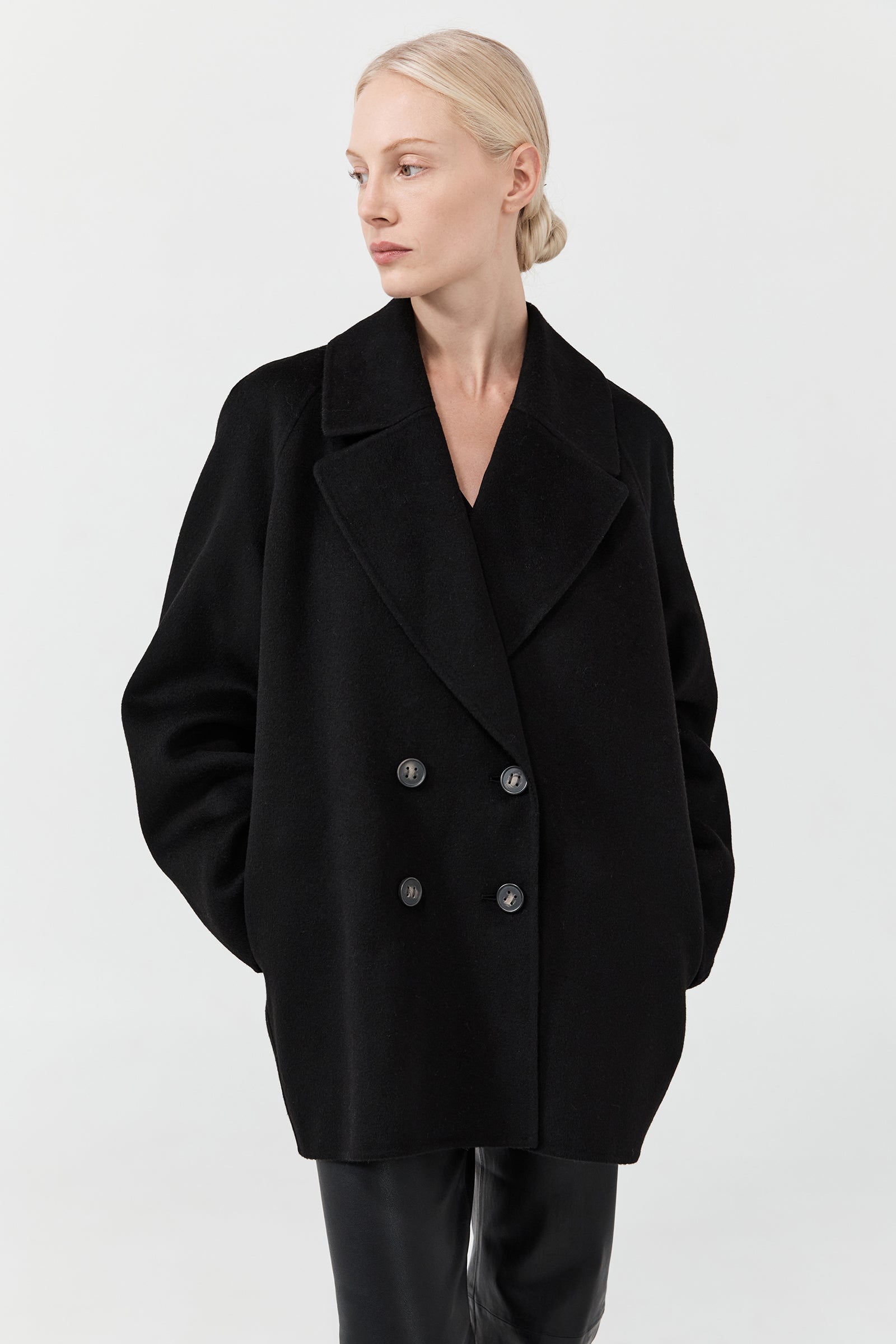 Cashmere Peacoat - Black