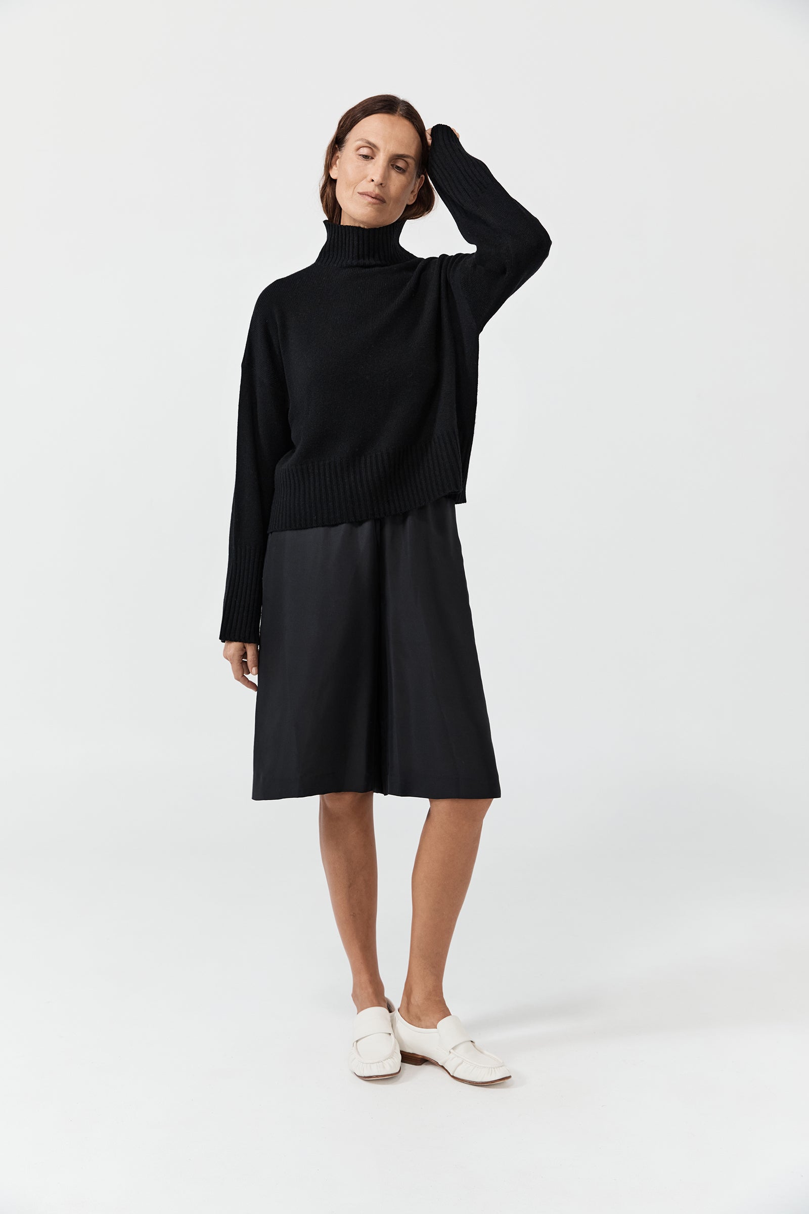 Culotte - Black Smooth Silk