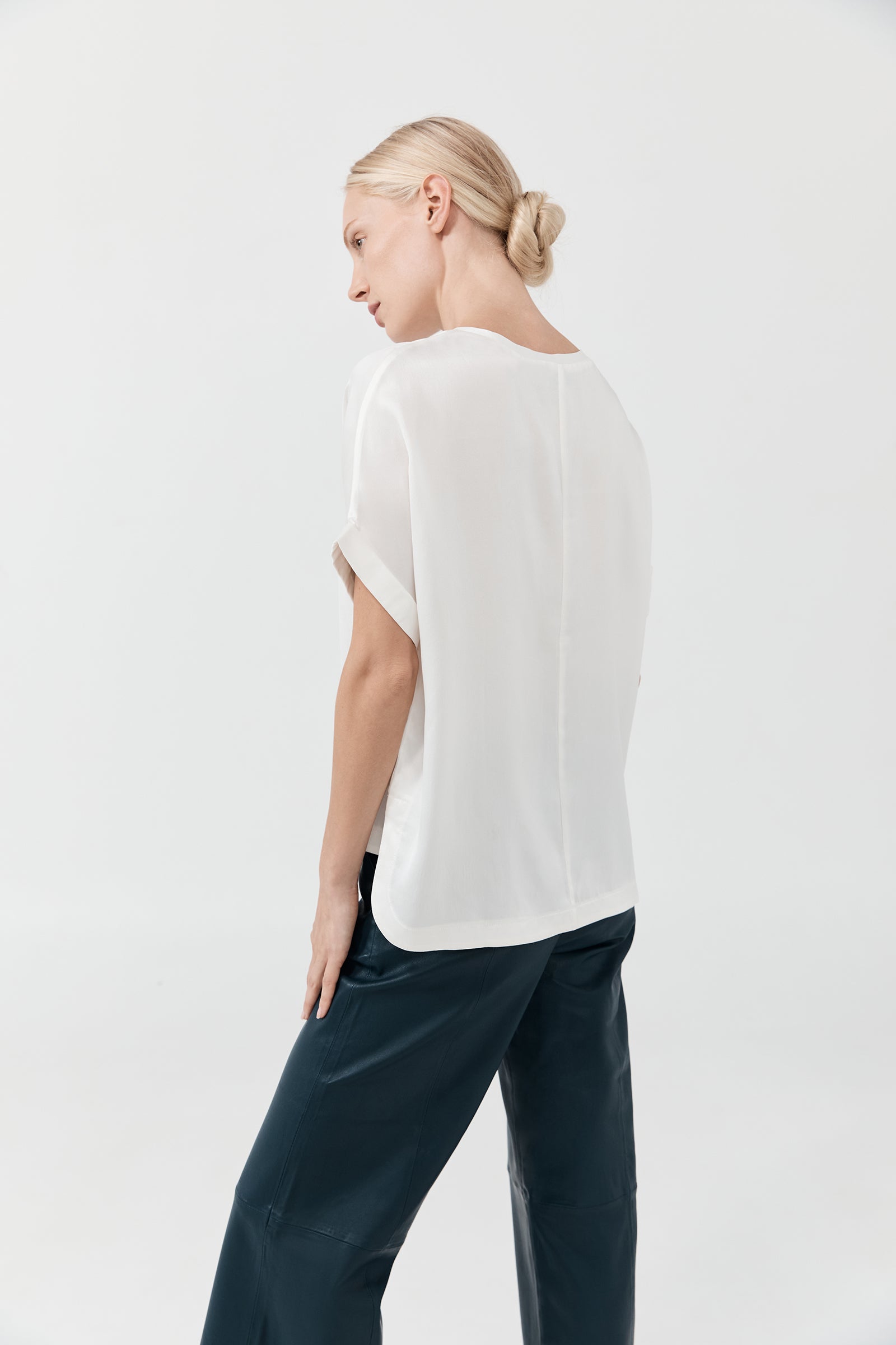 Relaxed Silk T-Shirt - Whisper White