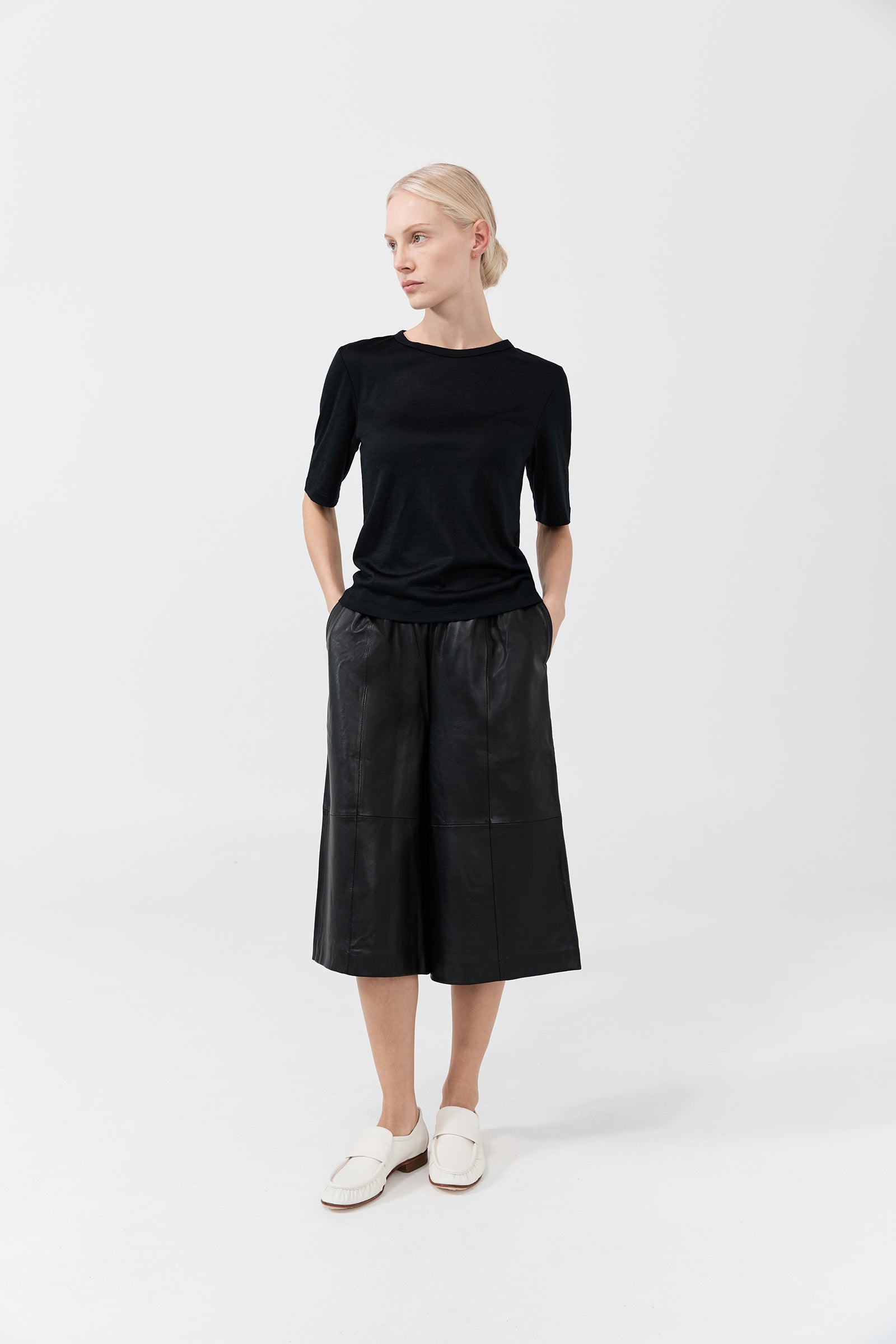 Culotte - Black Leather
