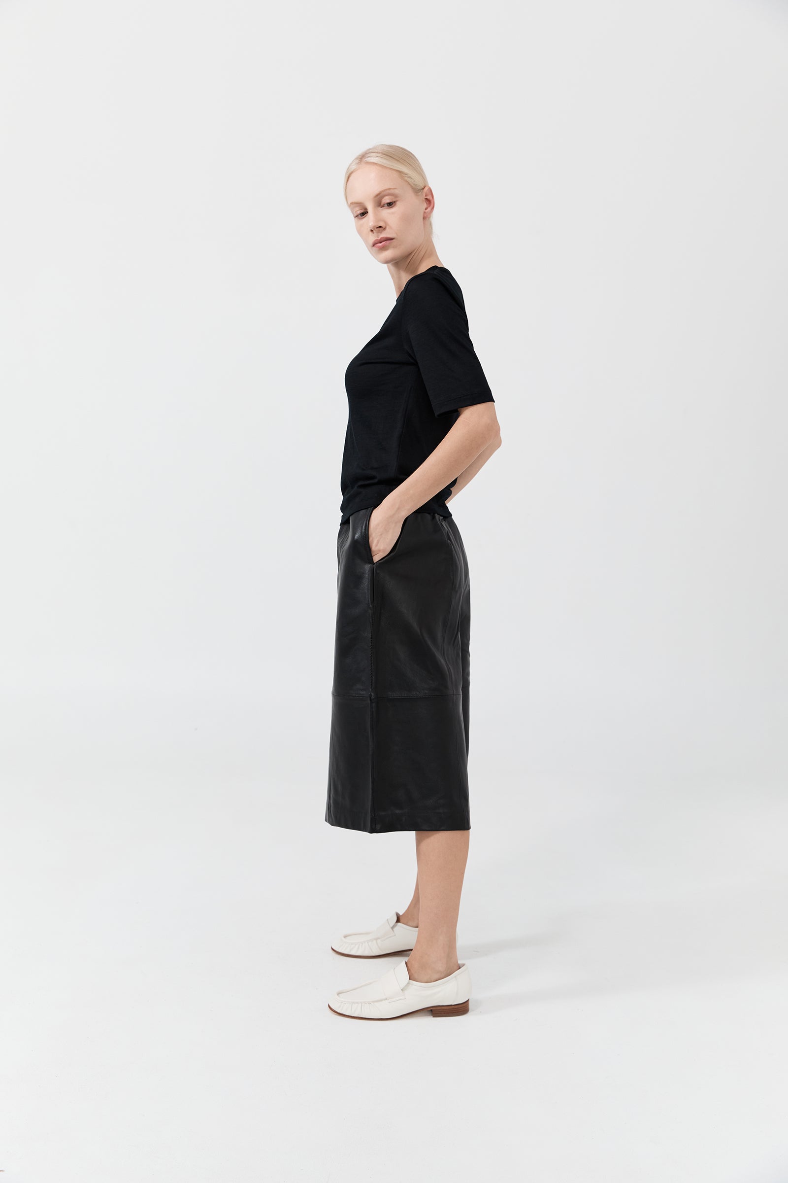 Culotte - Black Leather
