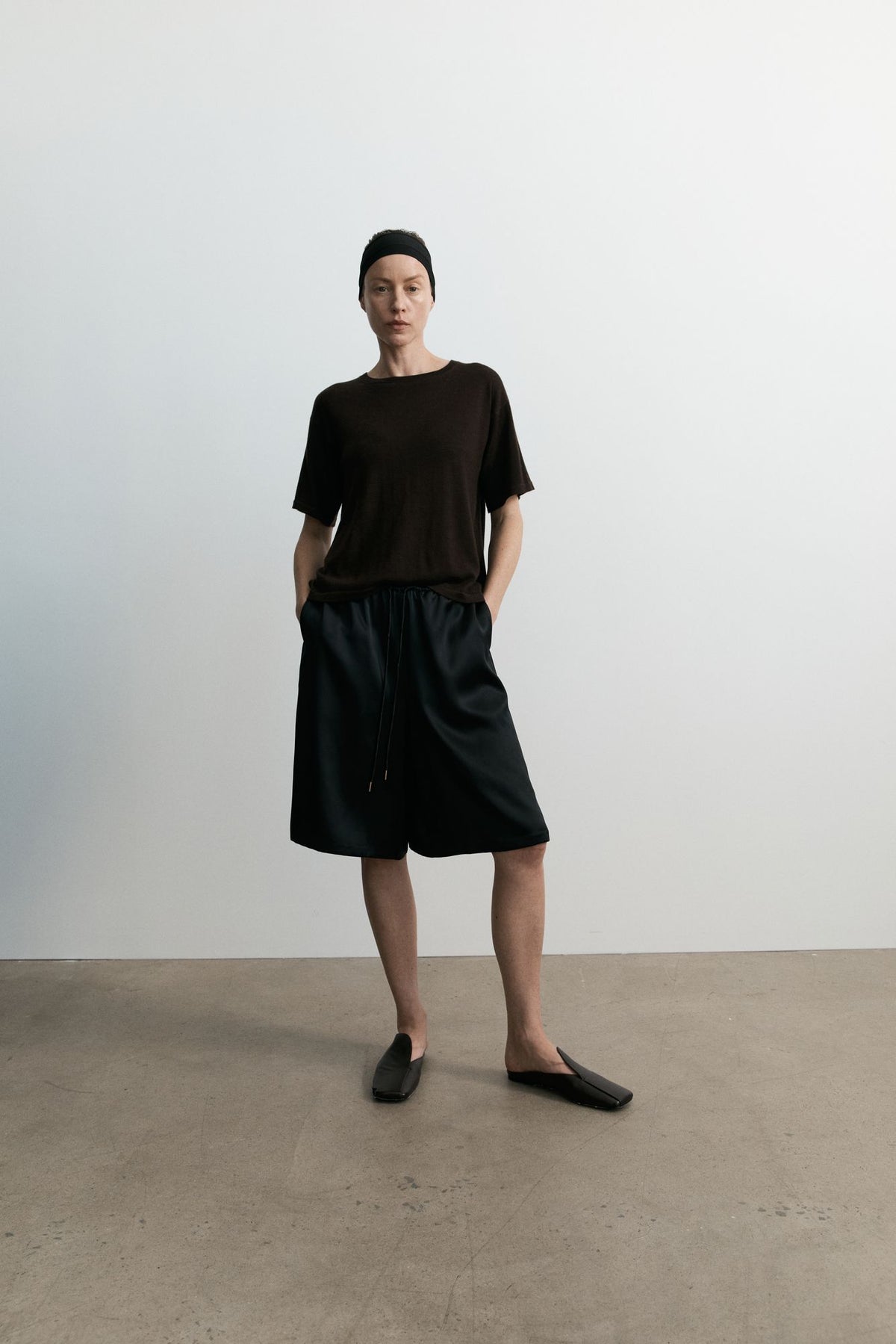 Longline Cashmere T - Cafe Solo