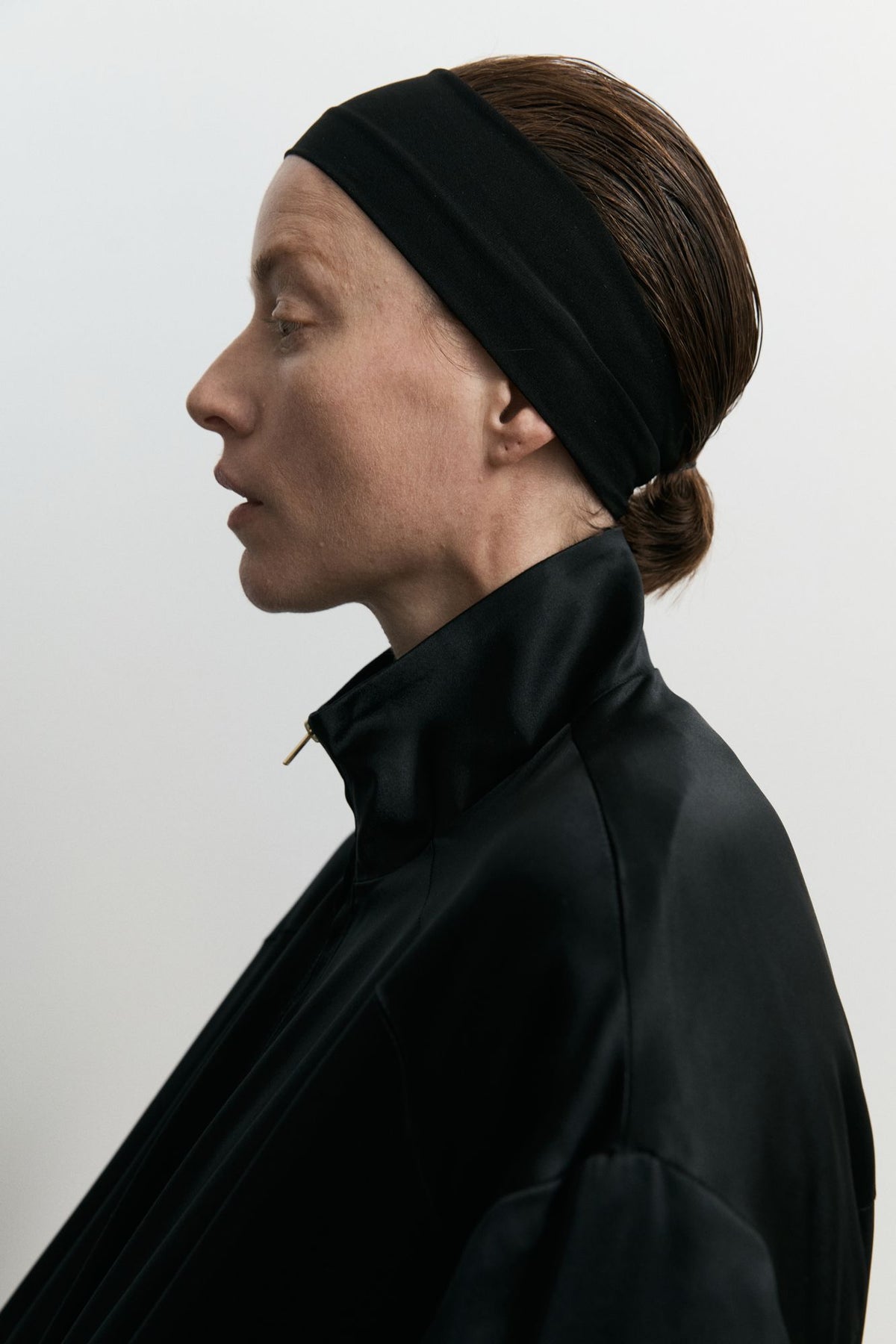 Longline Bomber - Black Luxe Silk