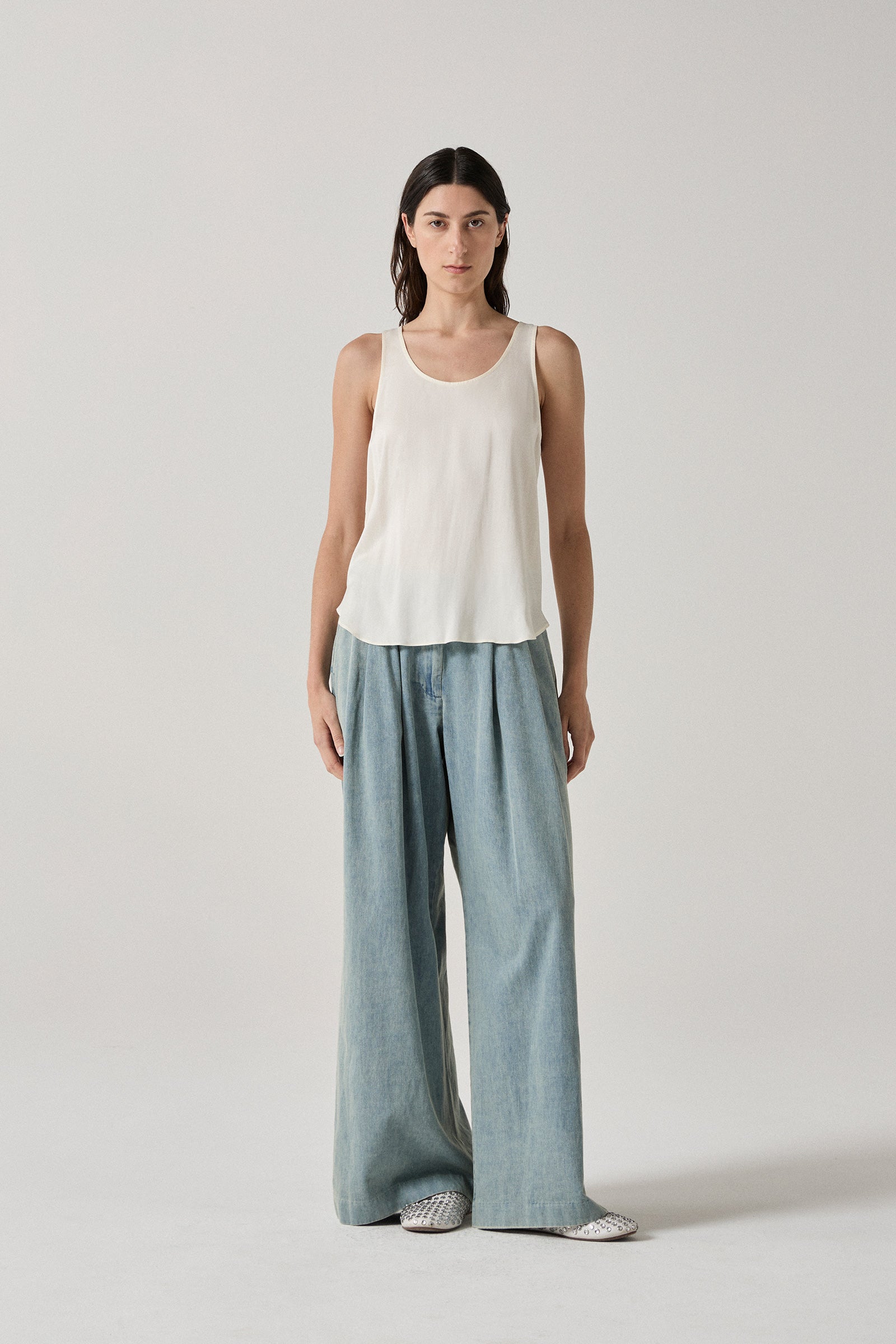 Perfect Silk Tank - Whisper White