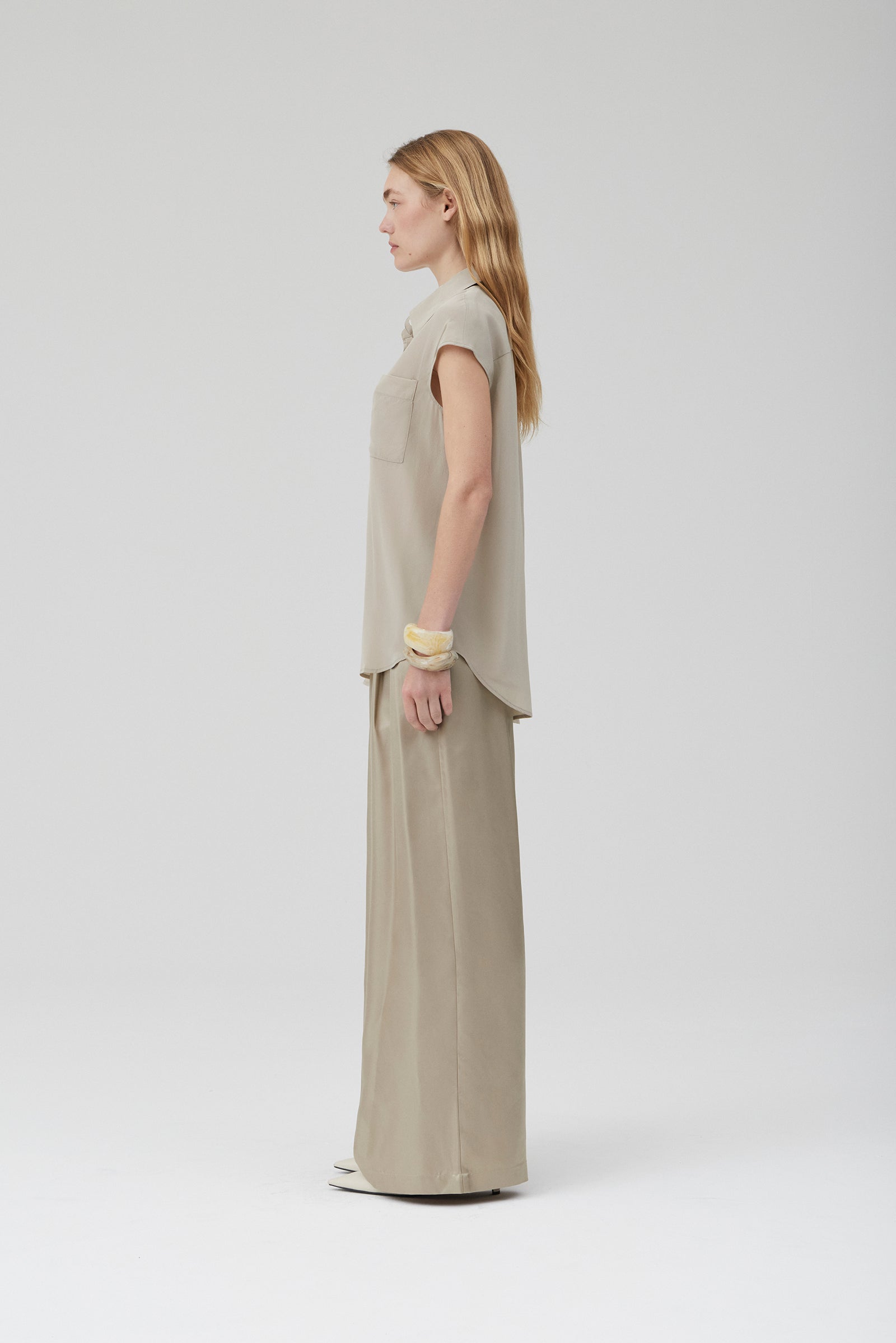 Easy Shirt - Putty Silk