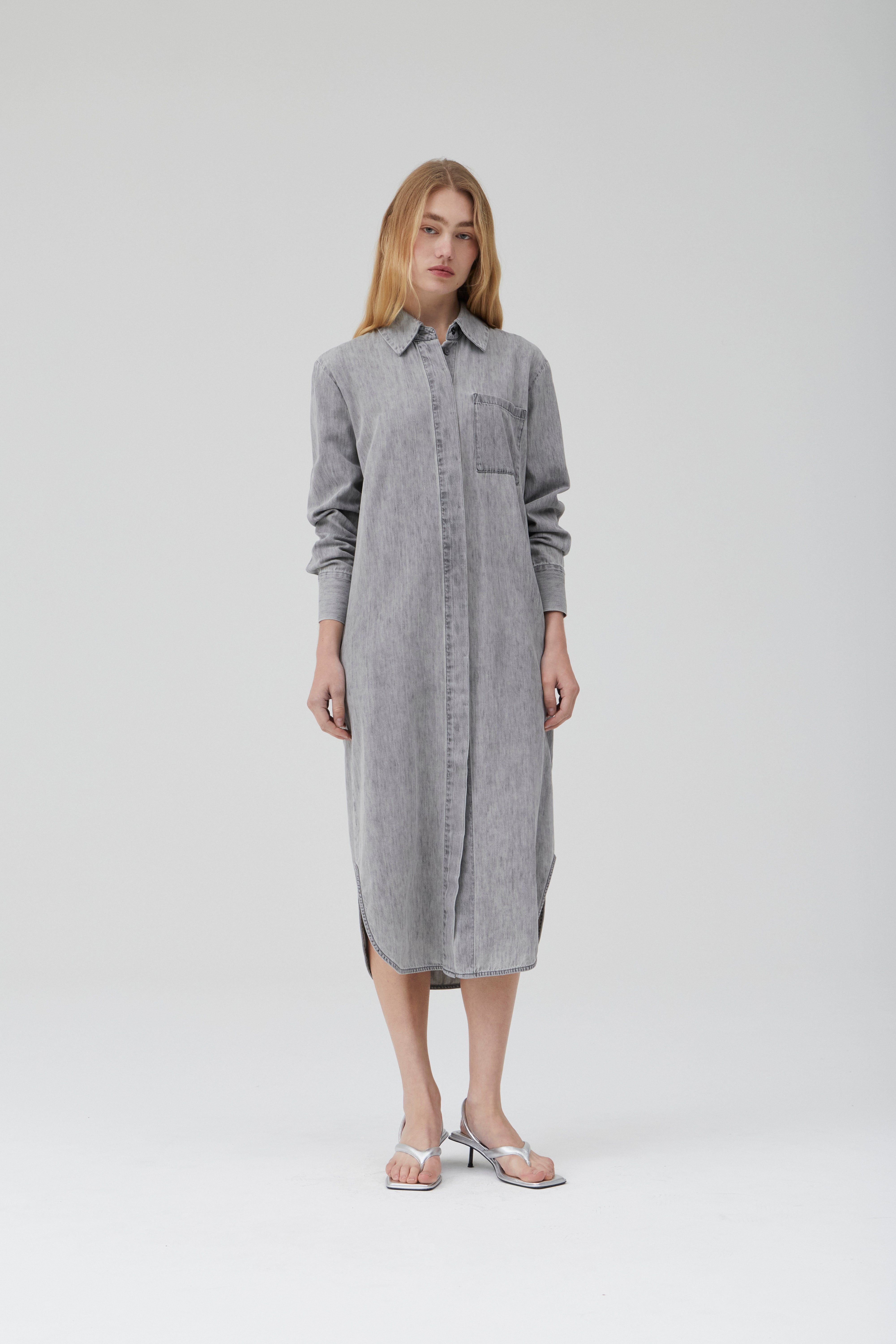 Hero Shirt Dress - Vintage Grey Denim