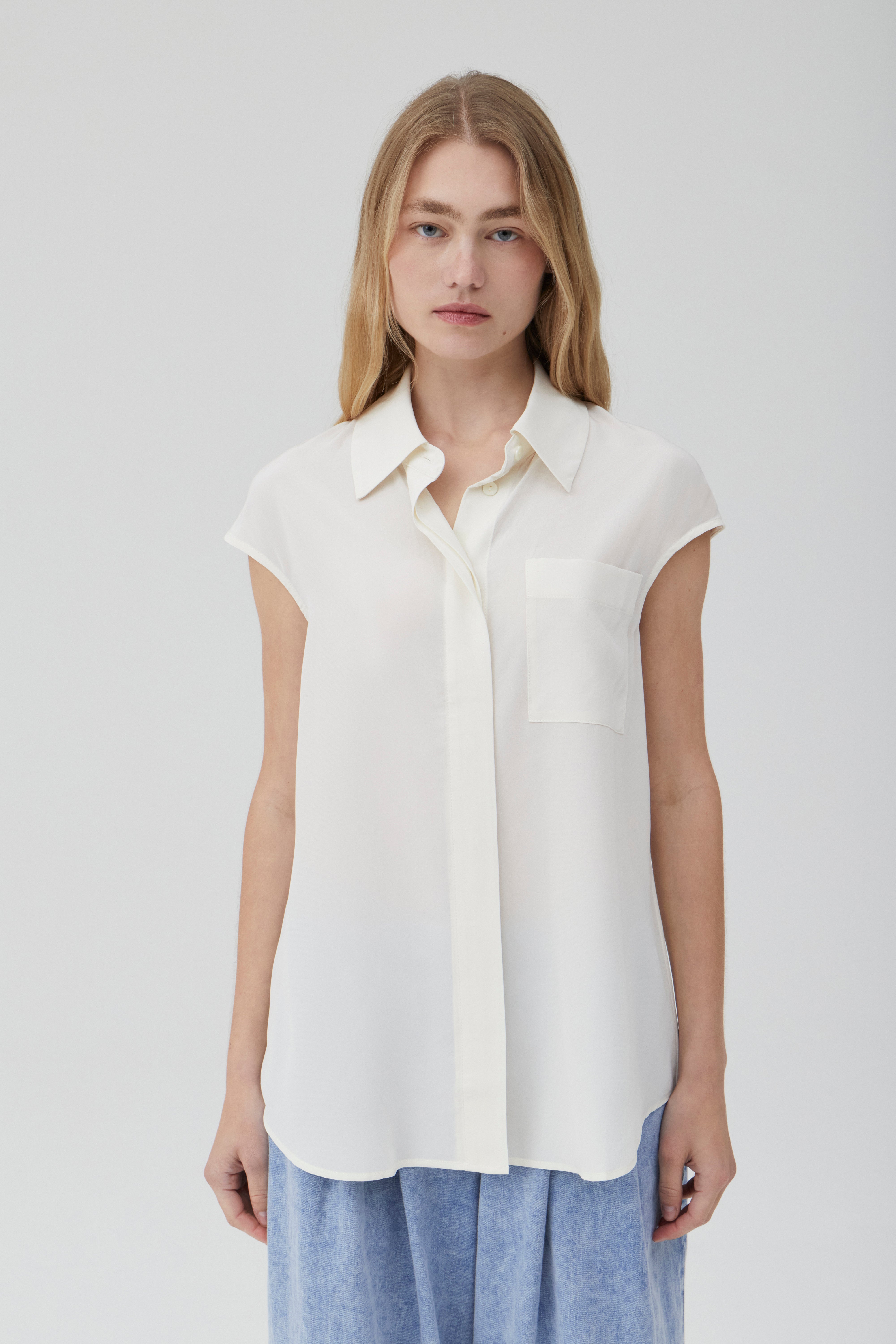 Easy Shirt - Whisper White Silk