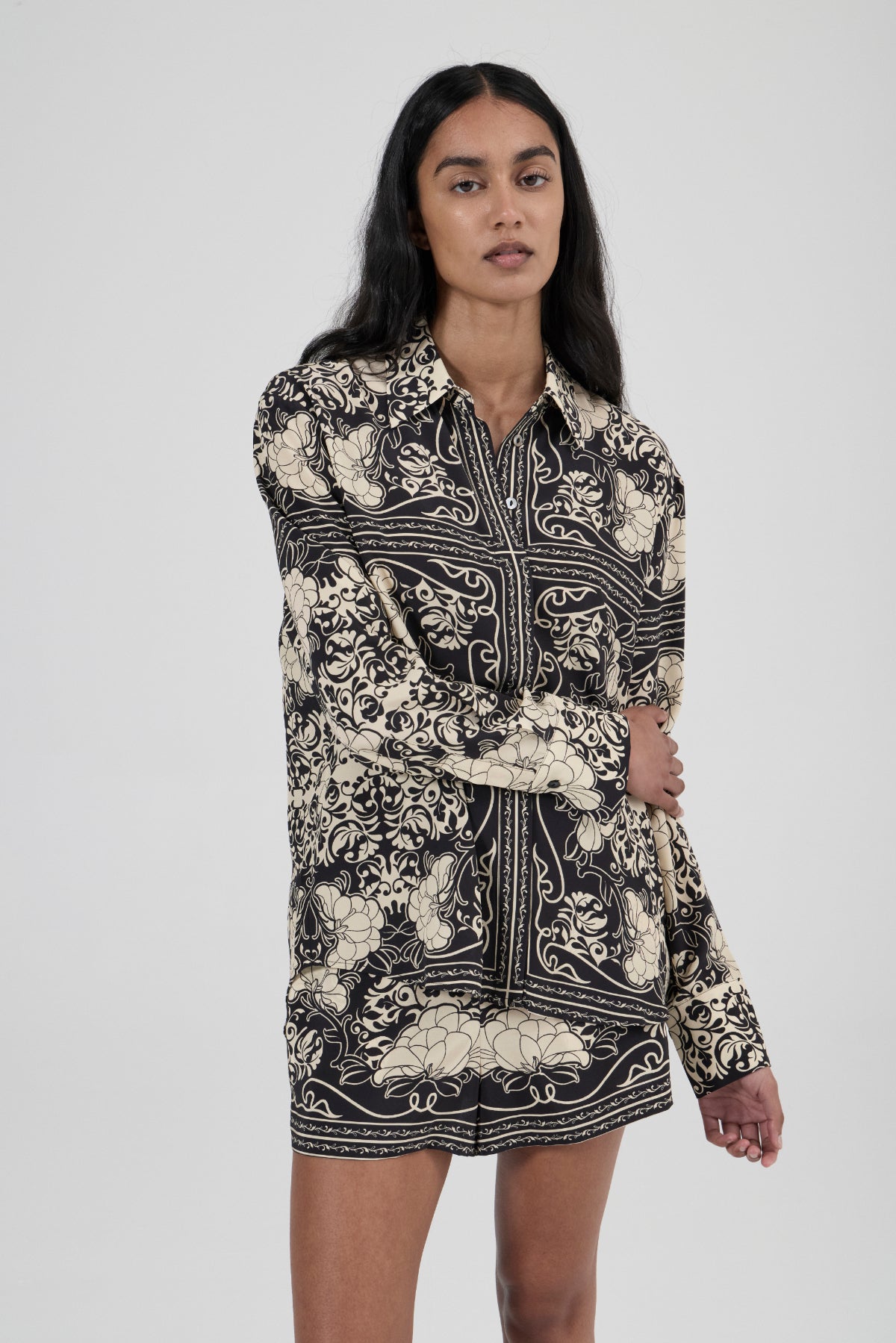 Hero Shirt - Scarf Print Silk