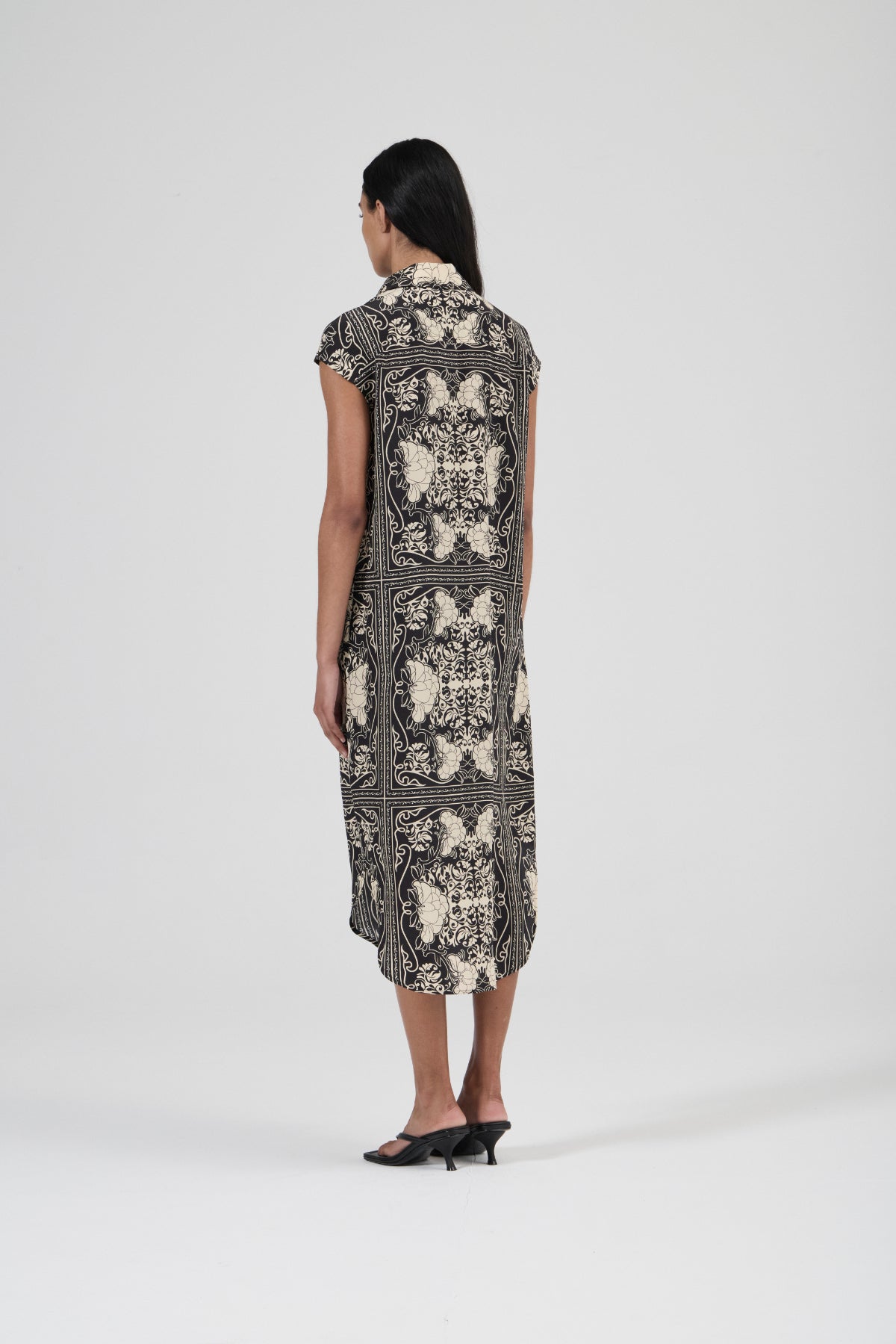 Pool Dress - Scarf Print Silk