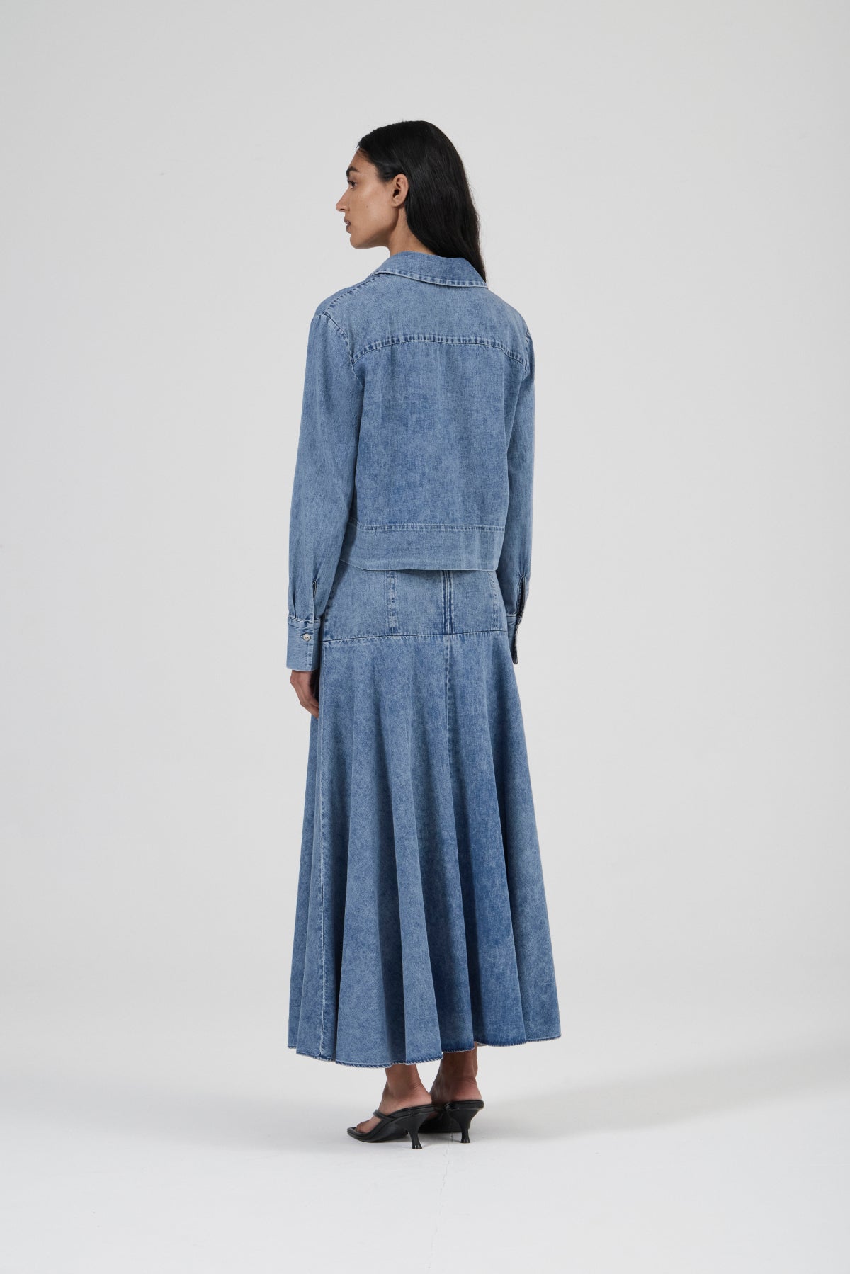 Circle Skirt - Aged Denim