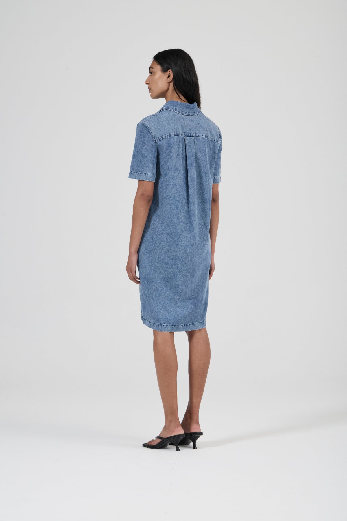 Polo Dress - Aged Denim