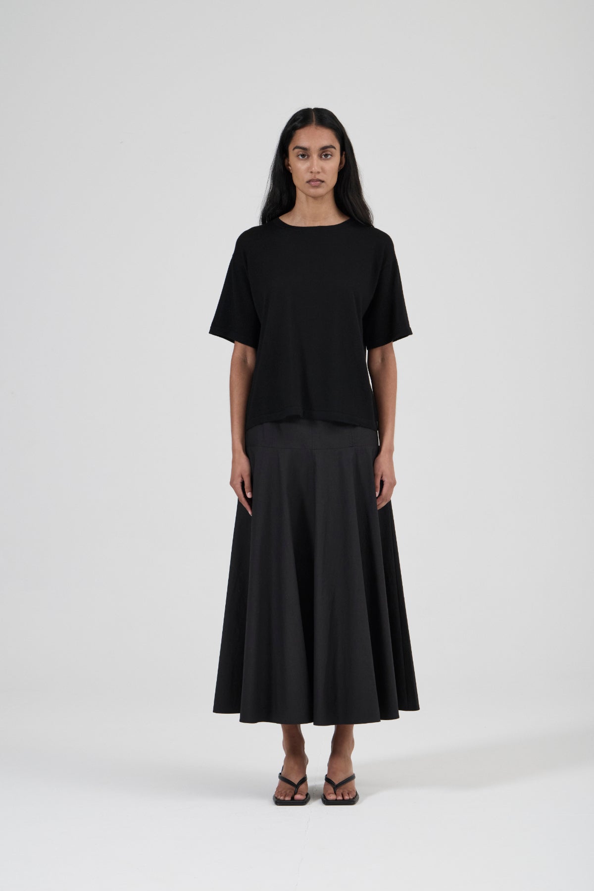Circle Skirt - Black Cotton