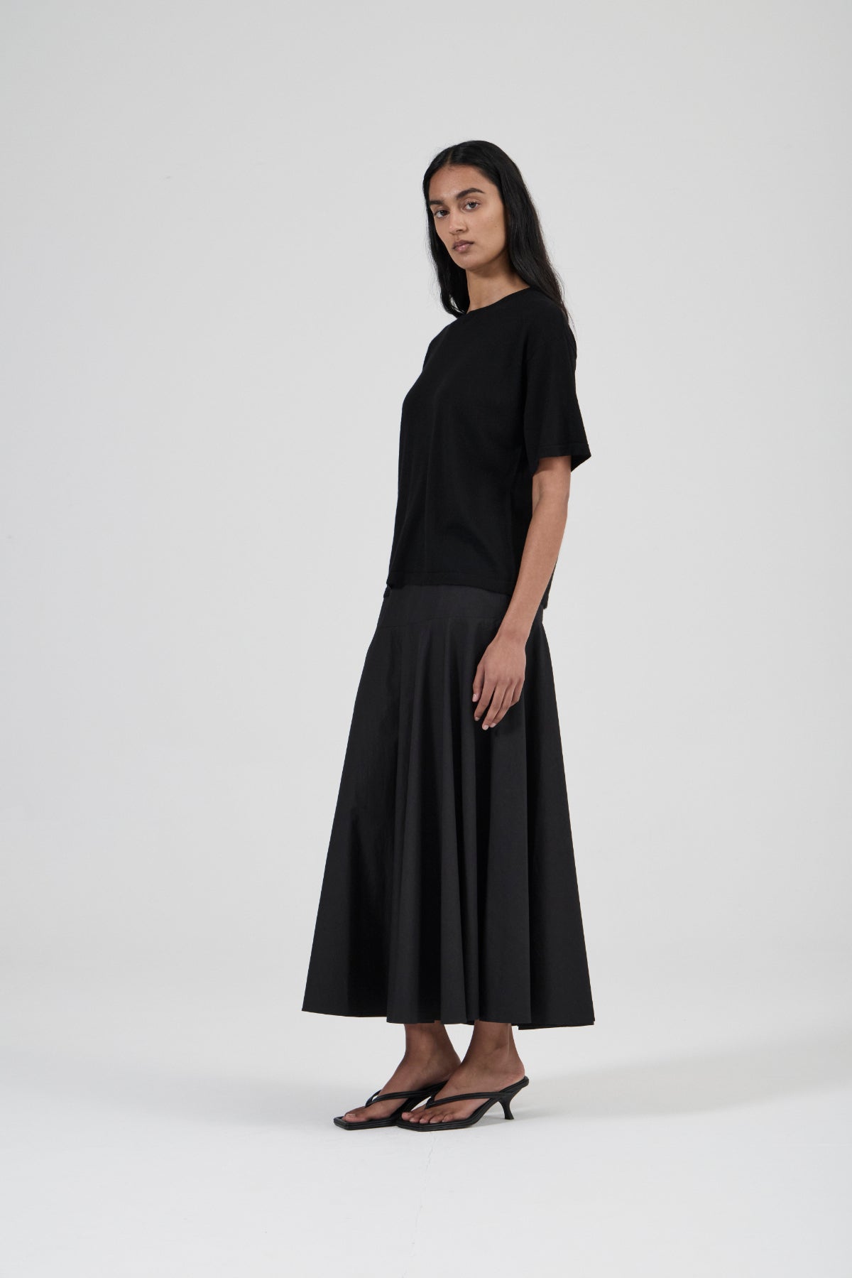 Circle Skirt - Black Cotton