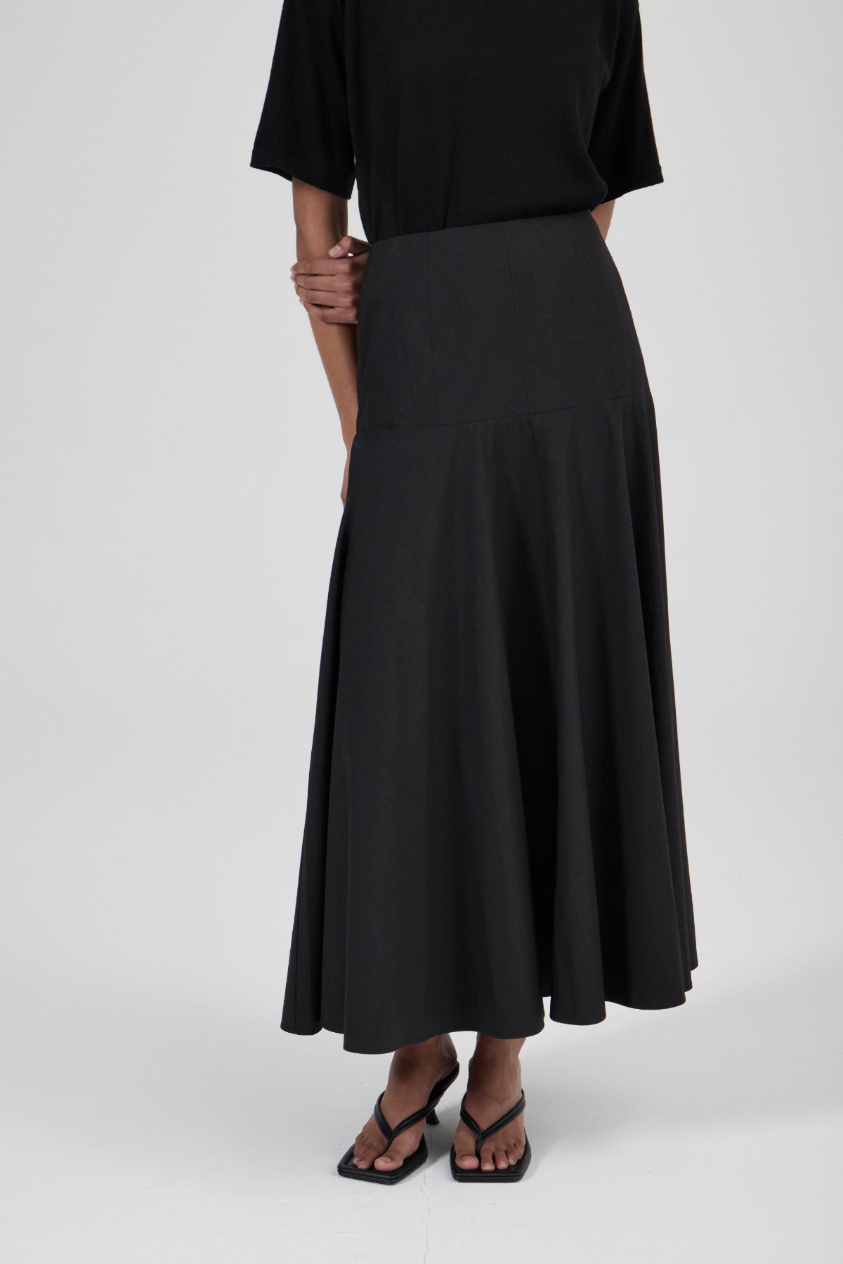Circle Skirt - Black Cotton