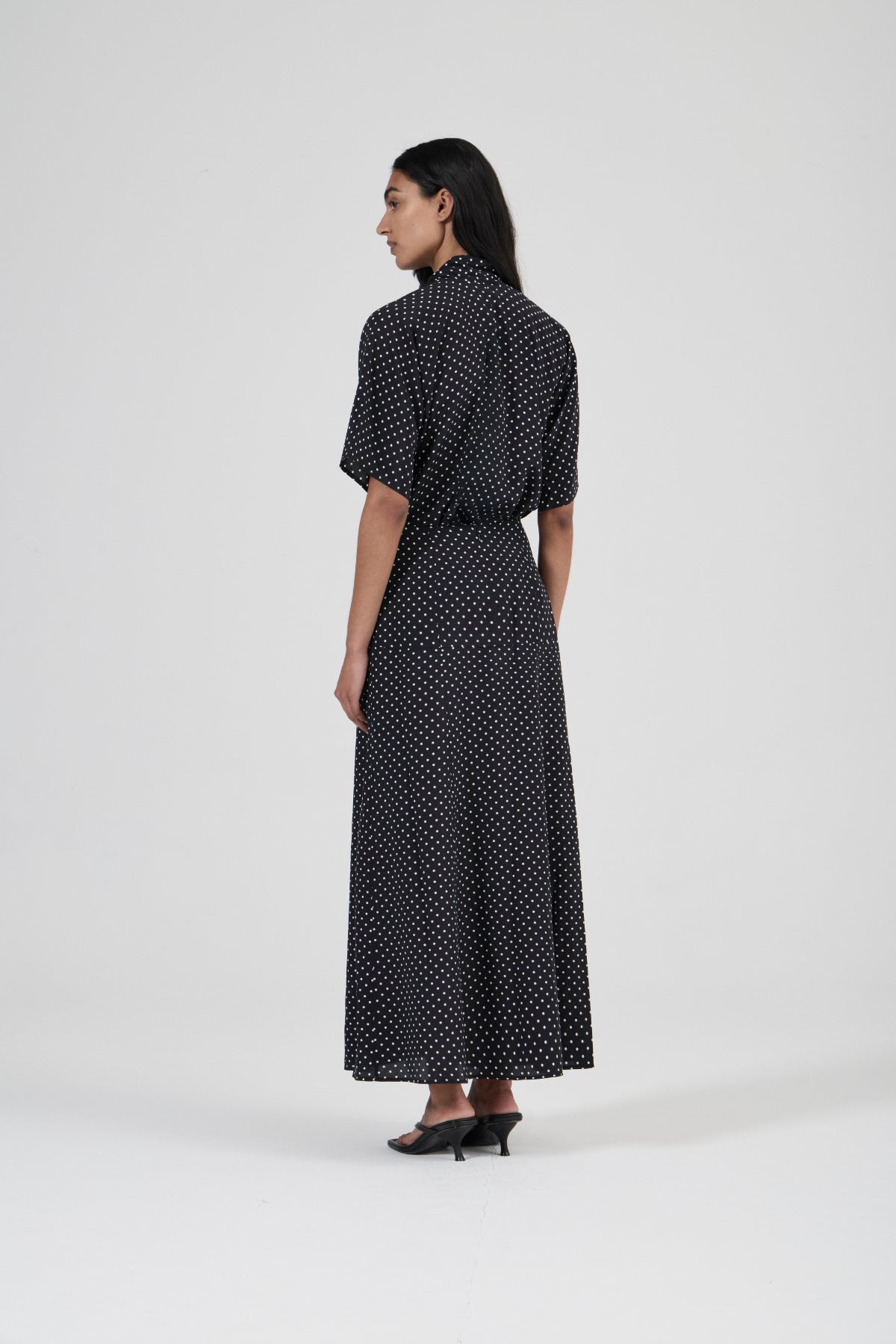 Easy Skirt - Polka Dot Black Silk