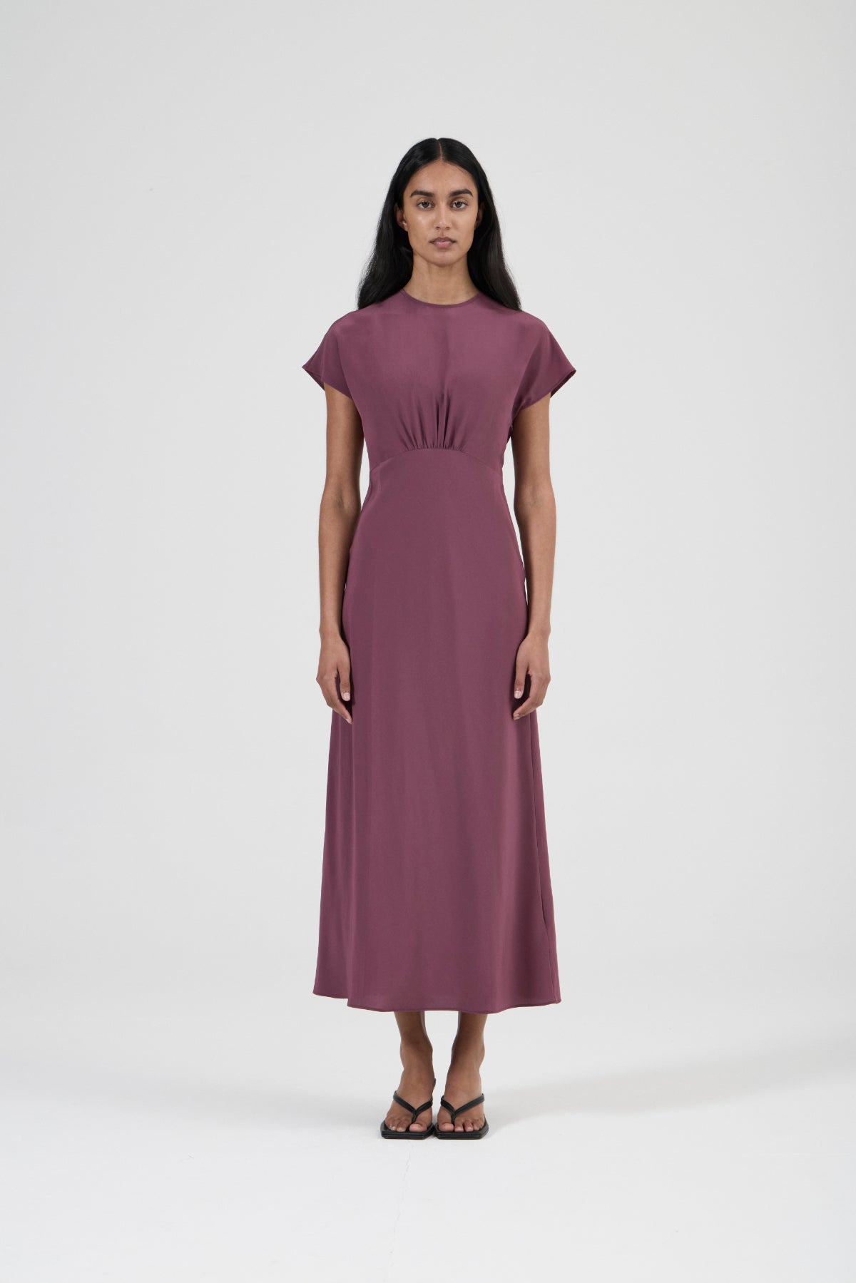 Everyday Dress - Eggplant Luxe Silk