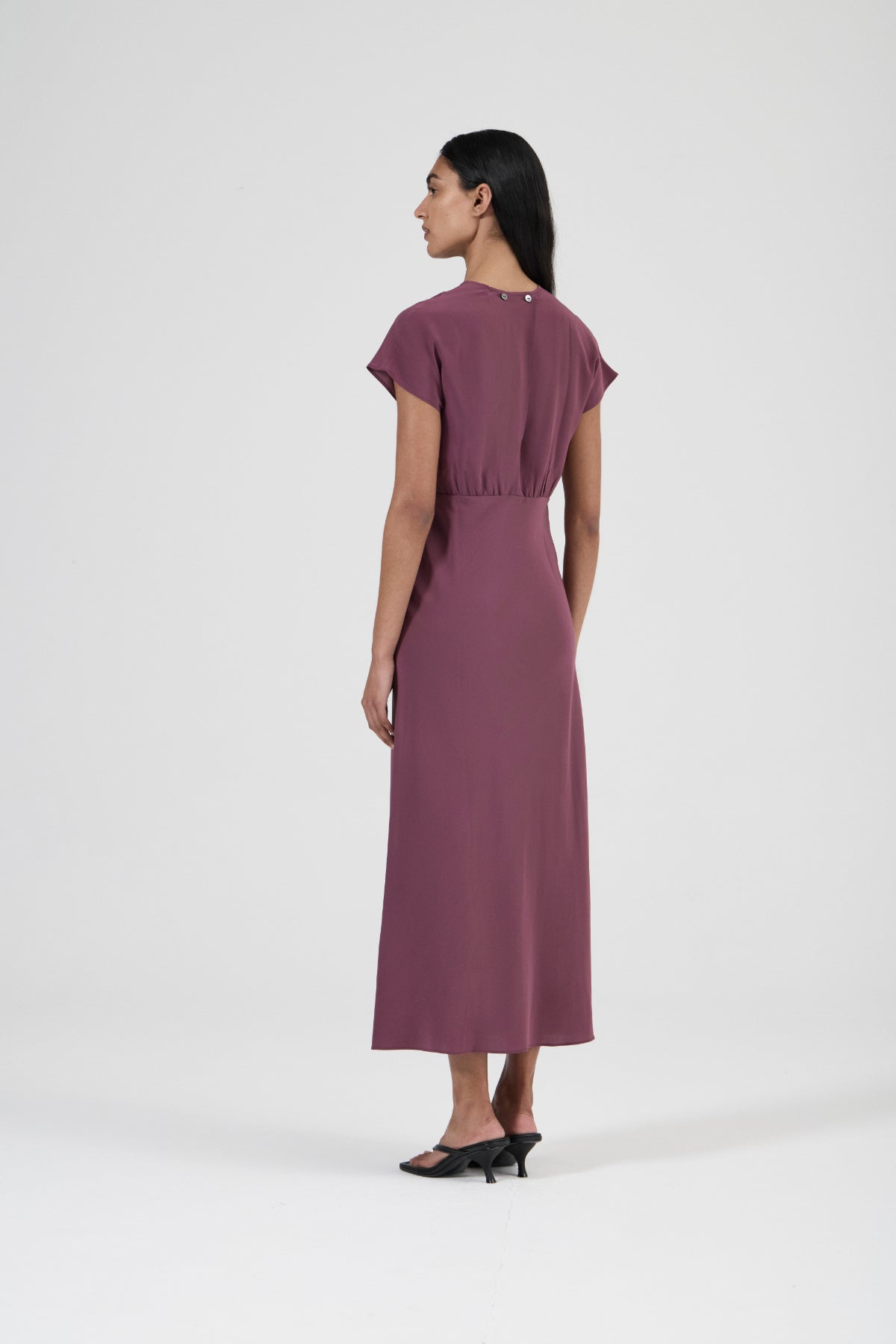 Everyday Dress - Eggplant Luxe Silk