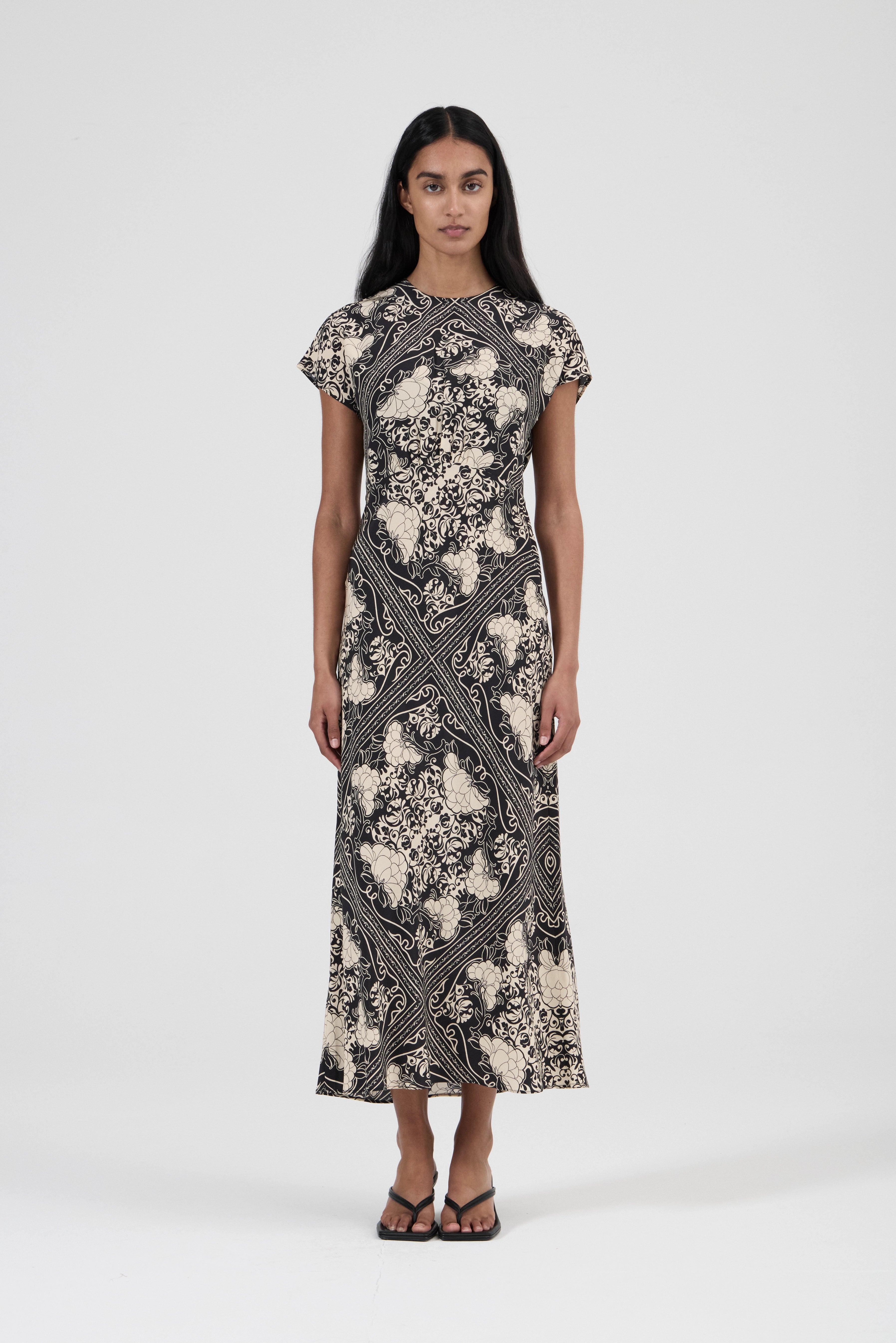 Everyday Dress - Scarf Print Silk