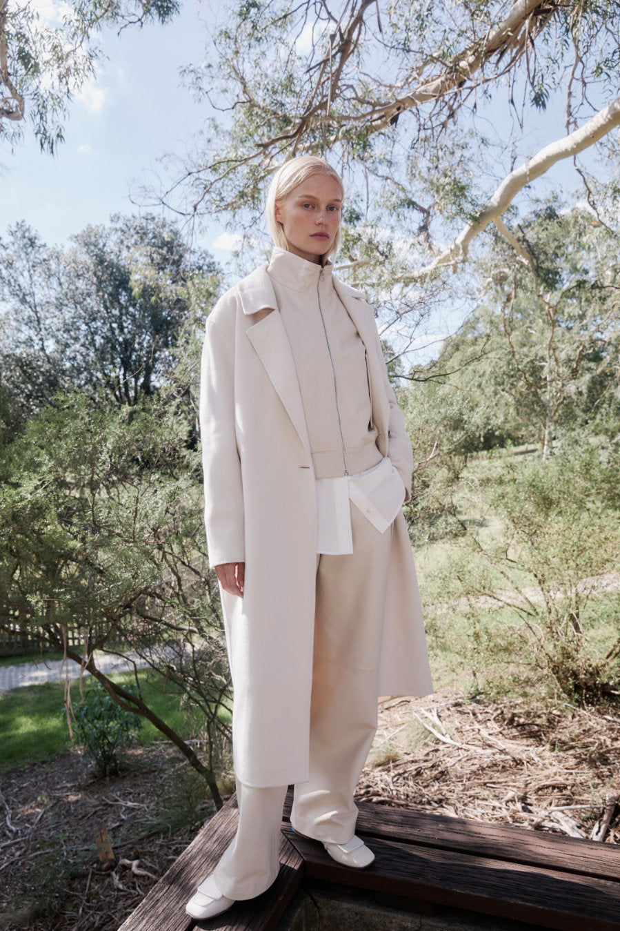 Cashmere Icon Coat - Salt