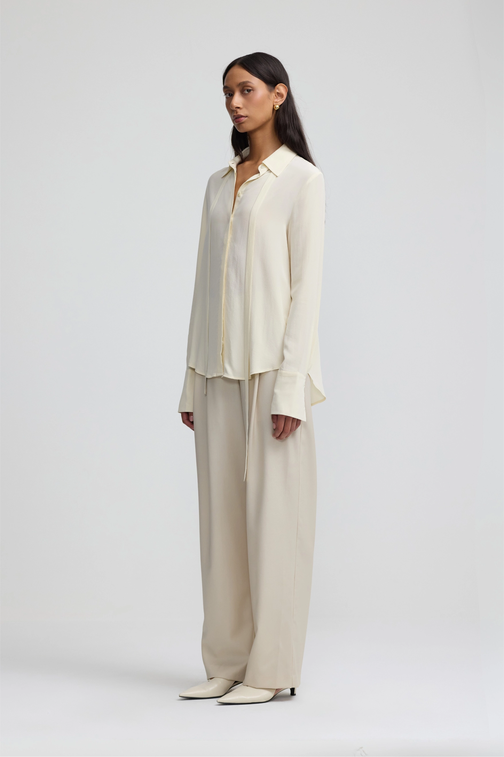 Perfect Shirt 2.0 - Pistachio Shell Silk