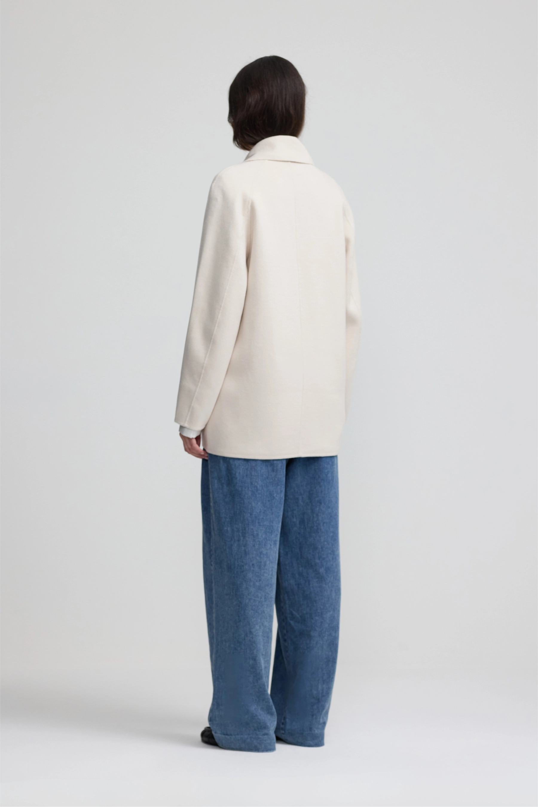 Cashmere Peacoat - Salt
