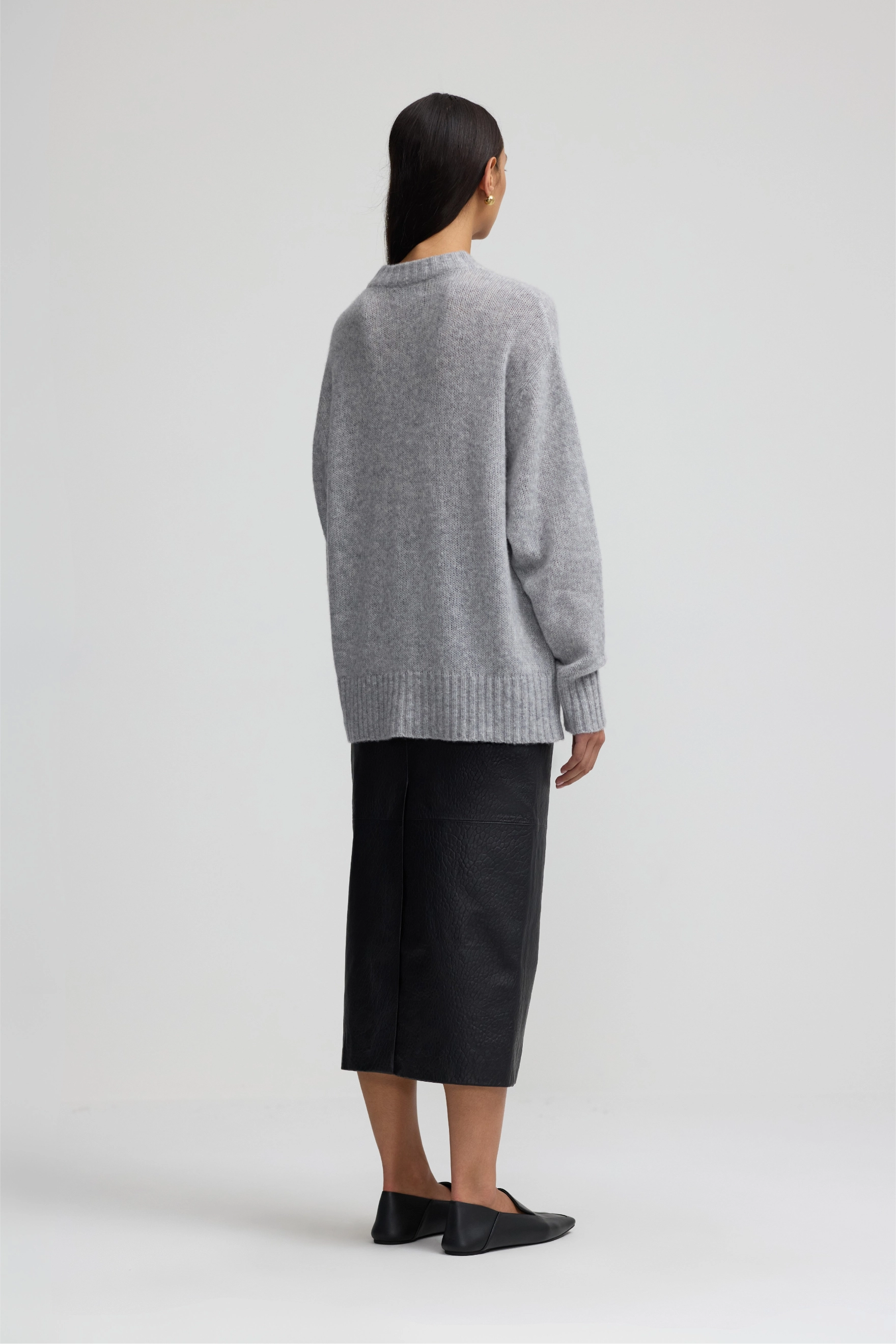Cashmere and Silk Slouch - Flint