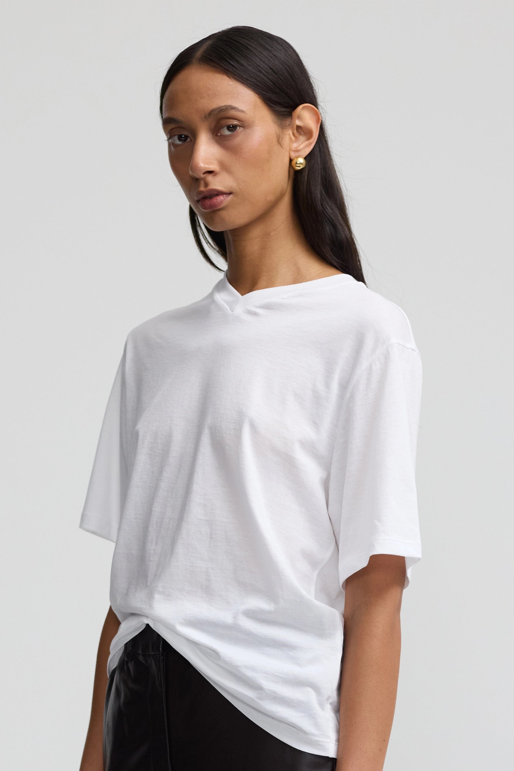 Cotton Everyday V-Neck T - White