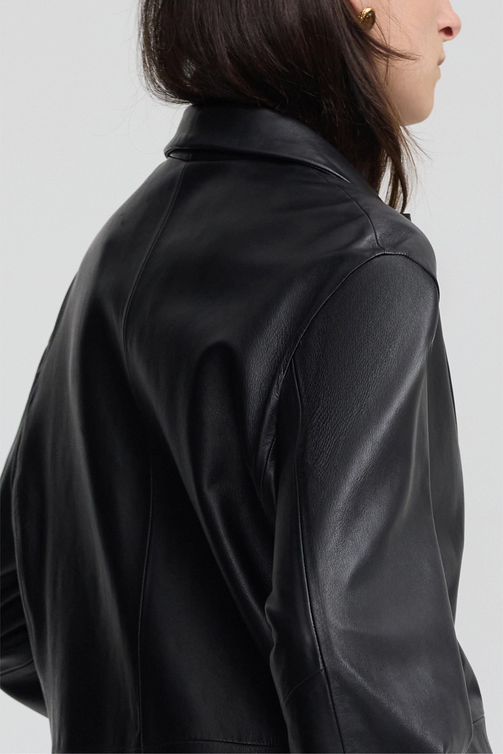 Leather Hero Coat - Black