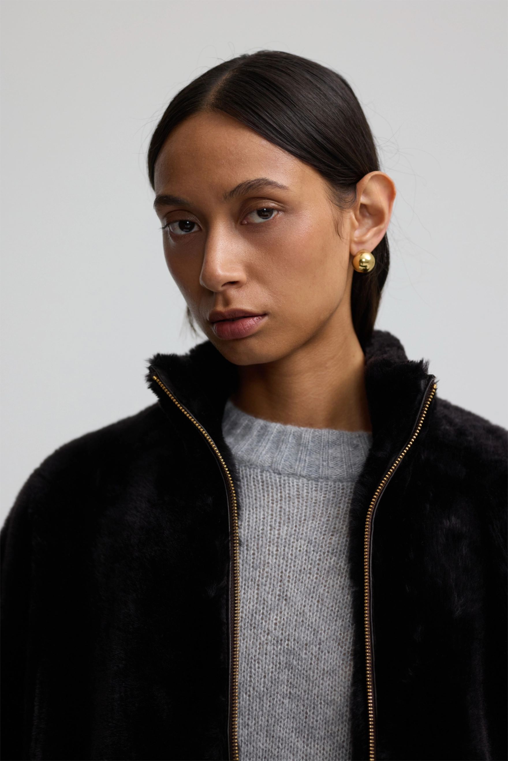 Shearling Bomber - Chocolate