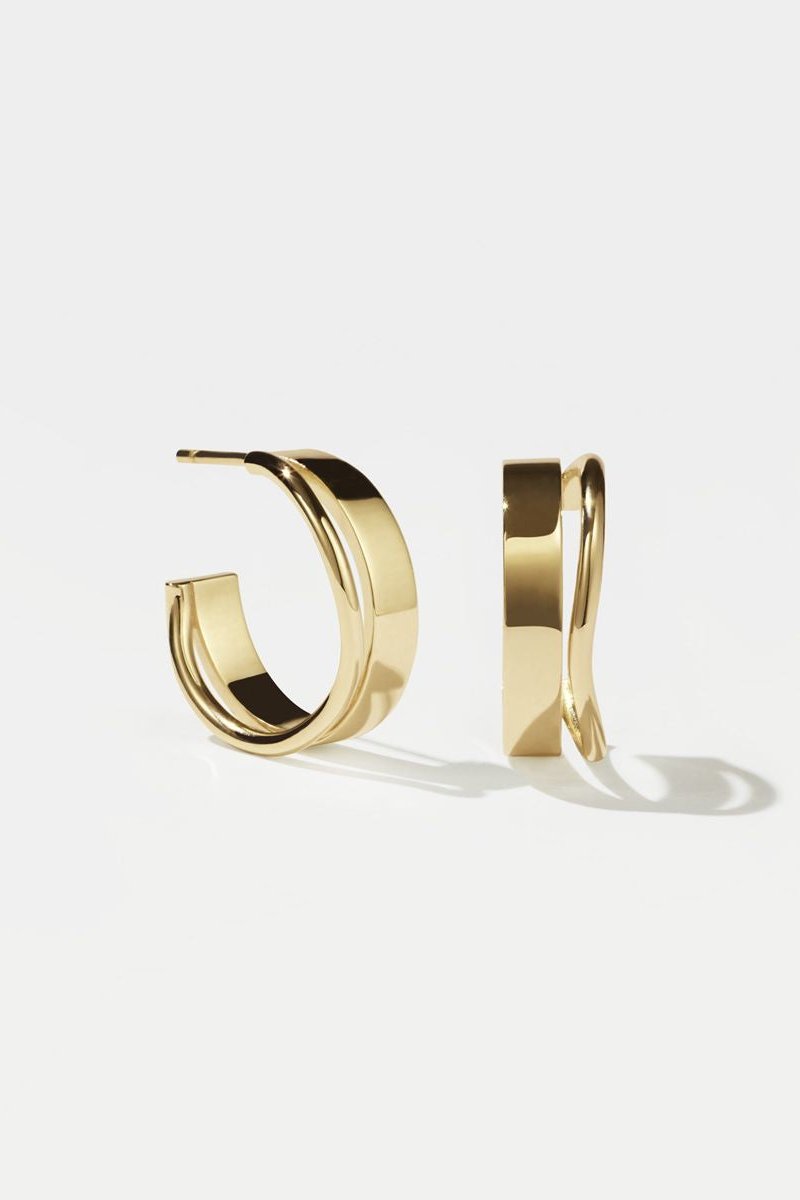 Meadowlark Medium Bliss Hoops - Gold