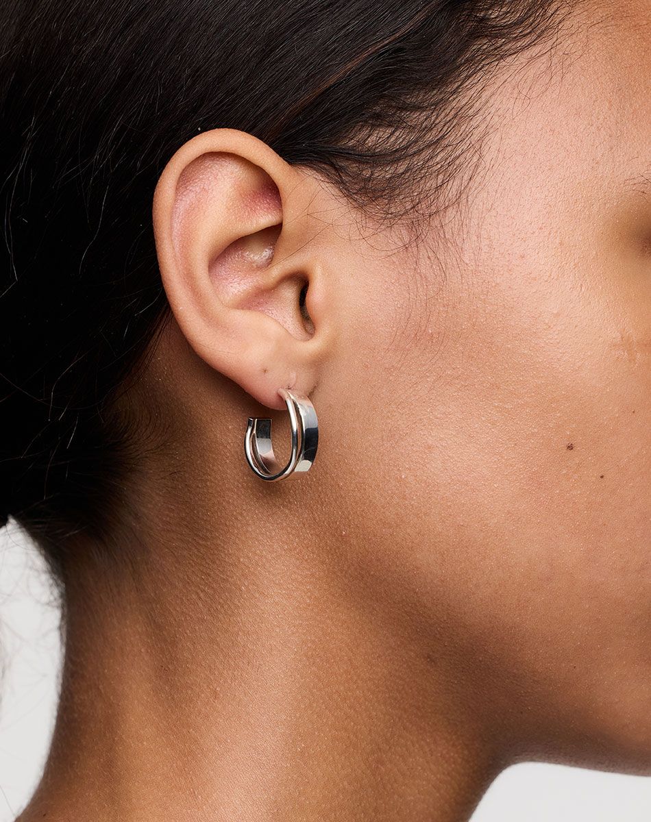 Meadowlark Medium Bliss Hoops - Silver