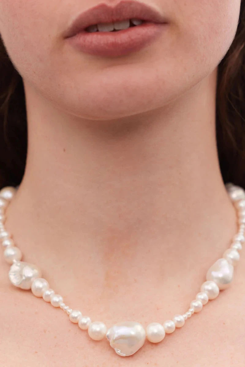 Bon Bon Pearl Necklace - Sterling Silver by Meadowlark