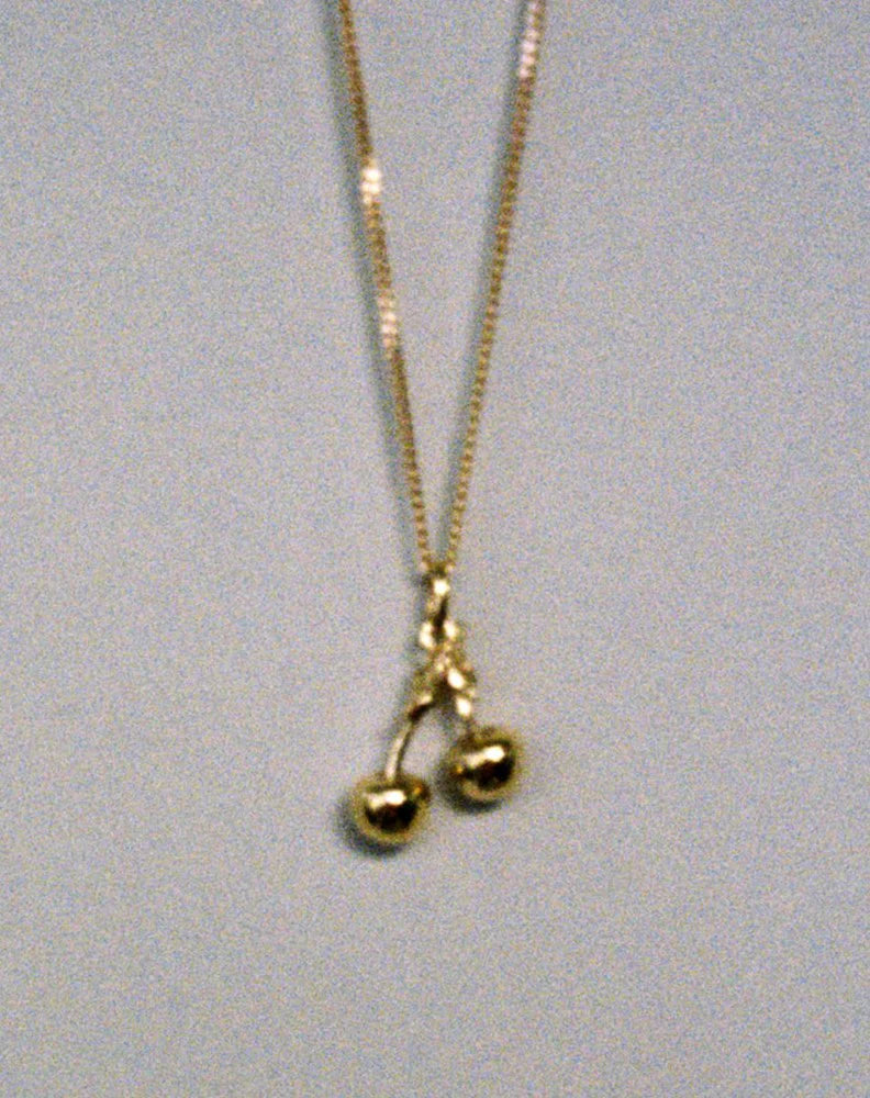 Meadowlark Cherry Charm Necklace - Gold