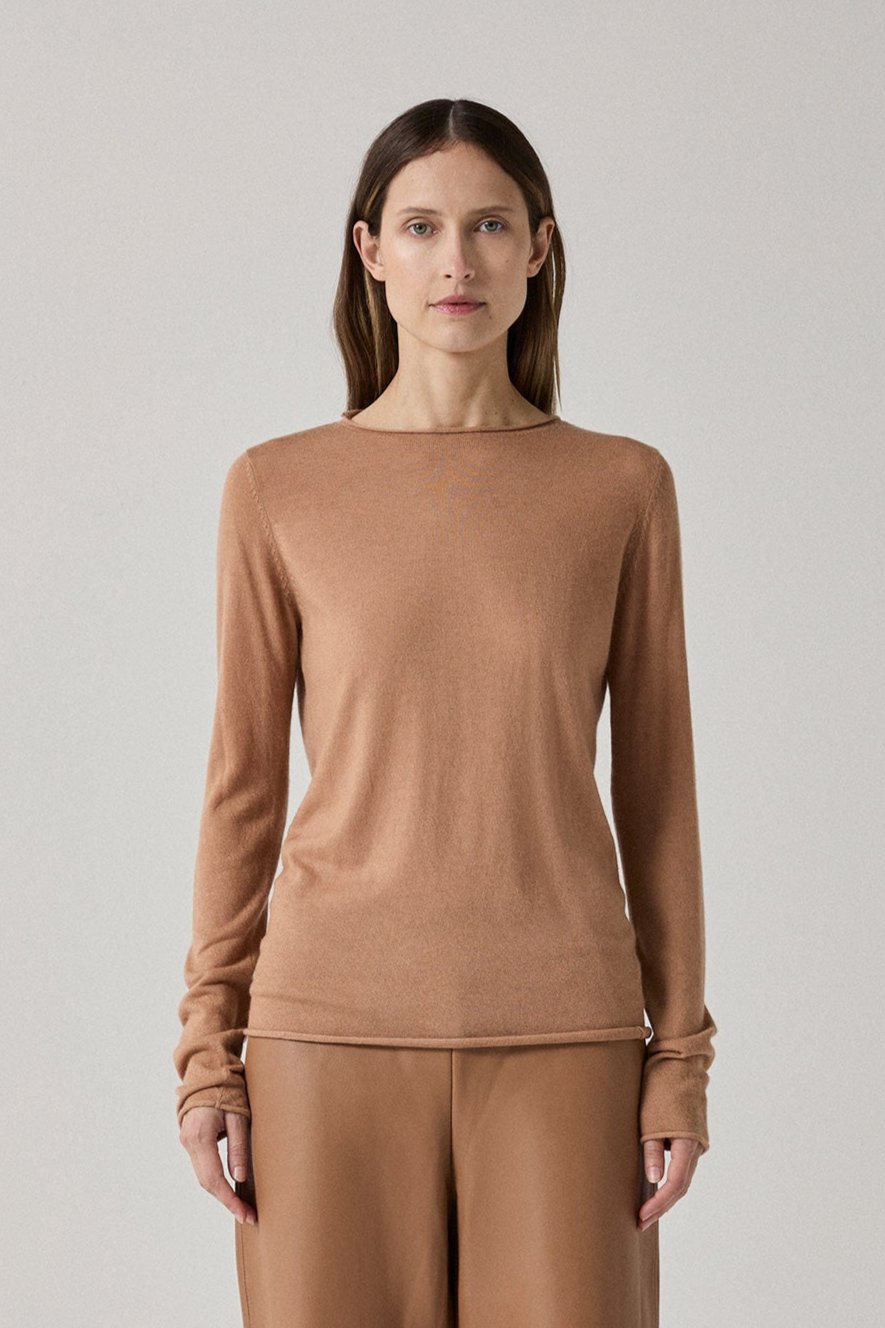 Relaxed Leather Pant - Caramel