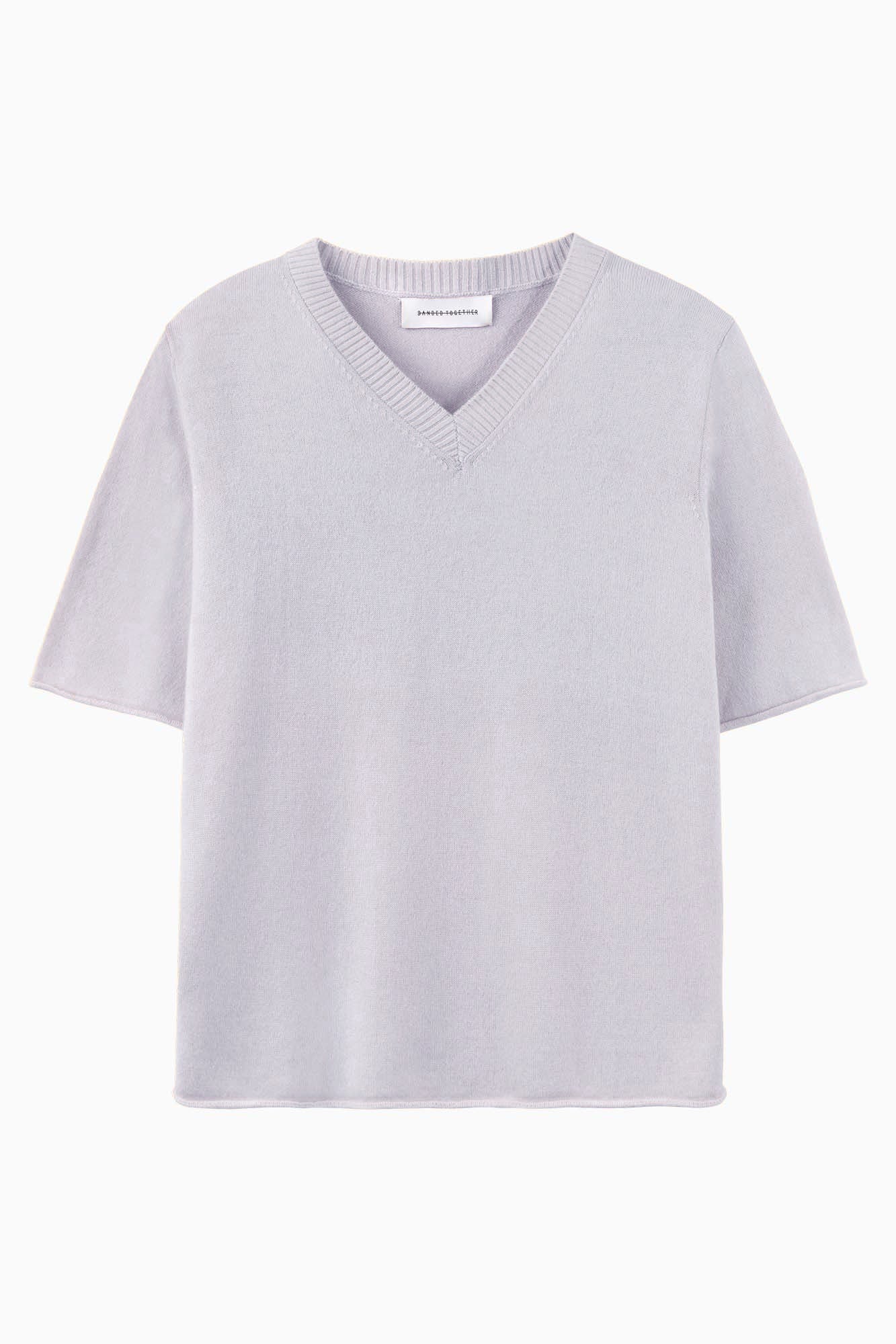 Cashmere Shrunken V-Neck T - Lilac Whisper
