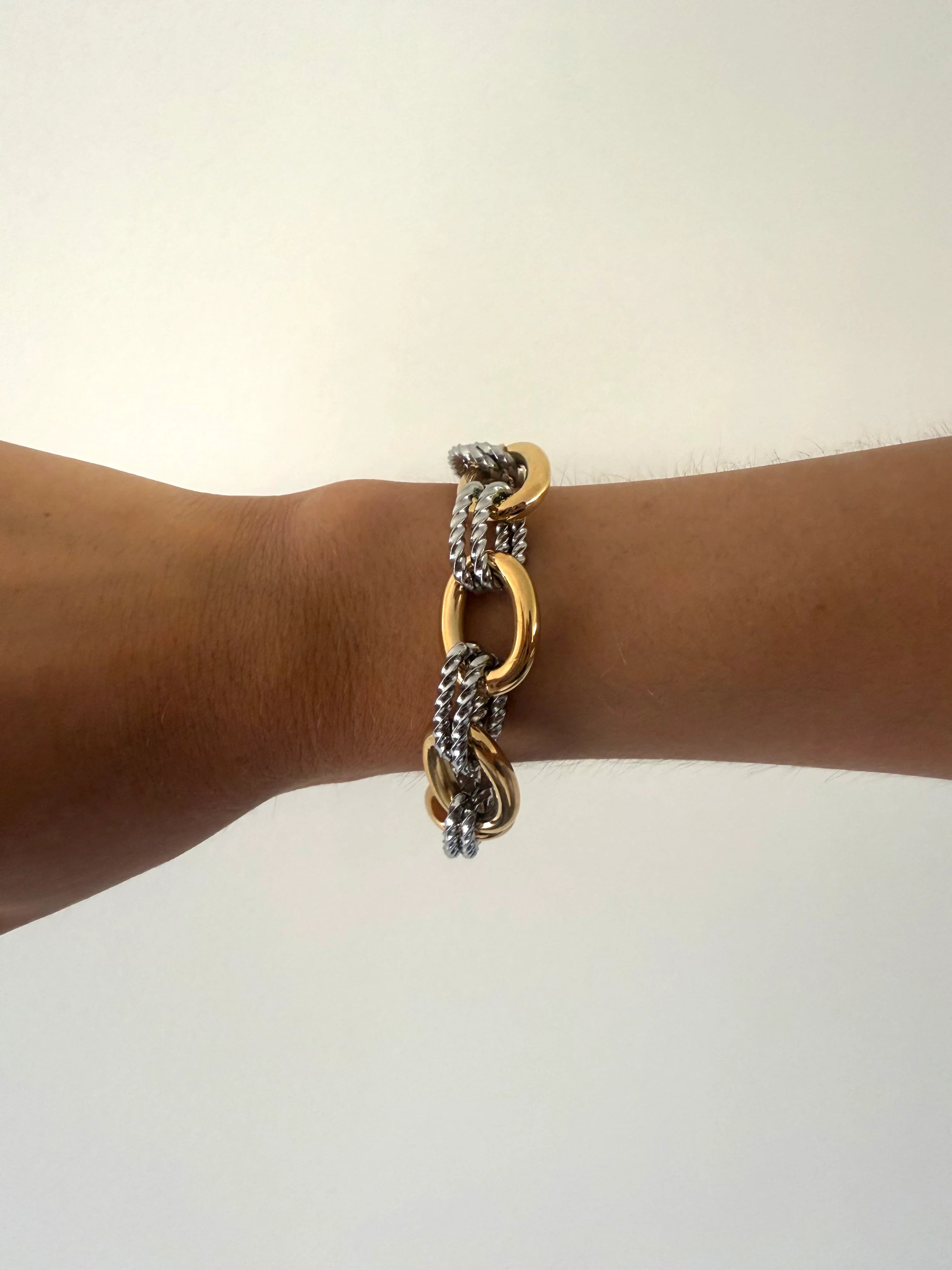 1975 Mix Link Bracelet - Gold and Silver