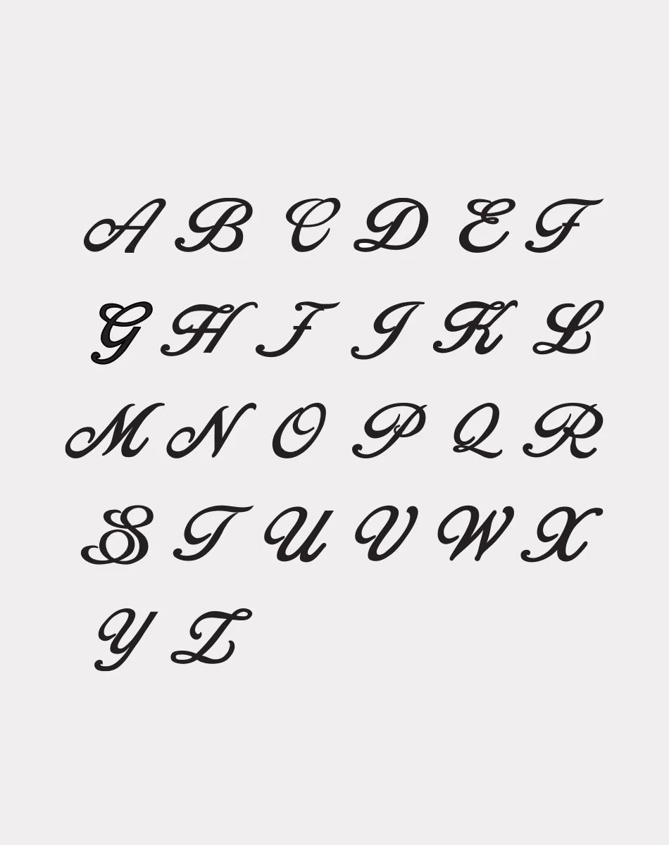 Meadowlark Cursive Letter Charm Necklace - 23K Gold Plated