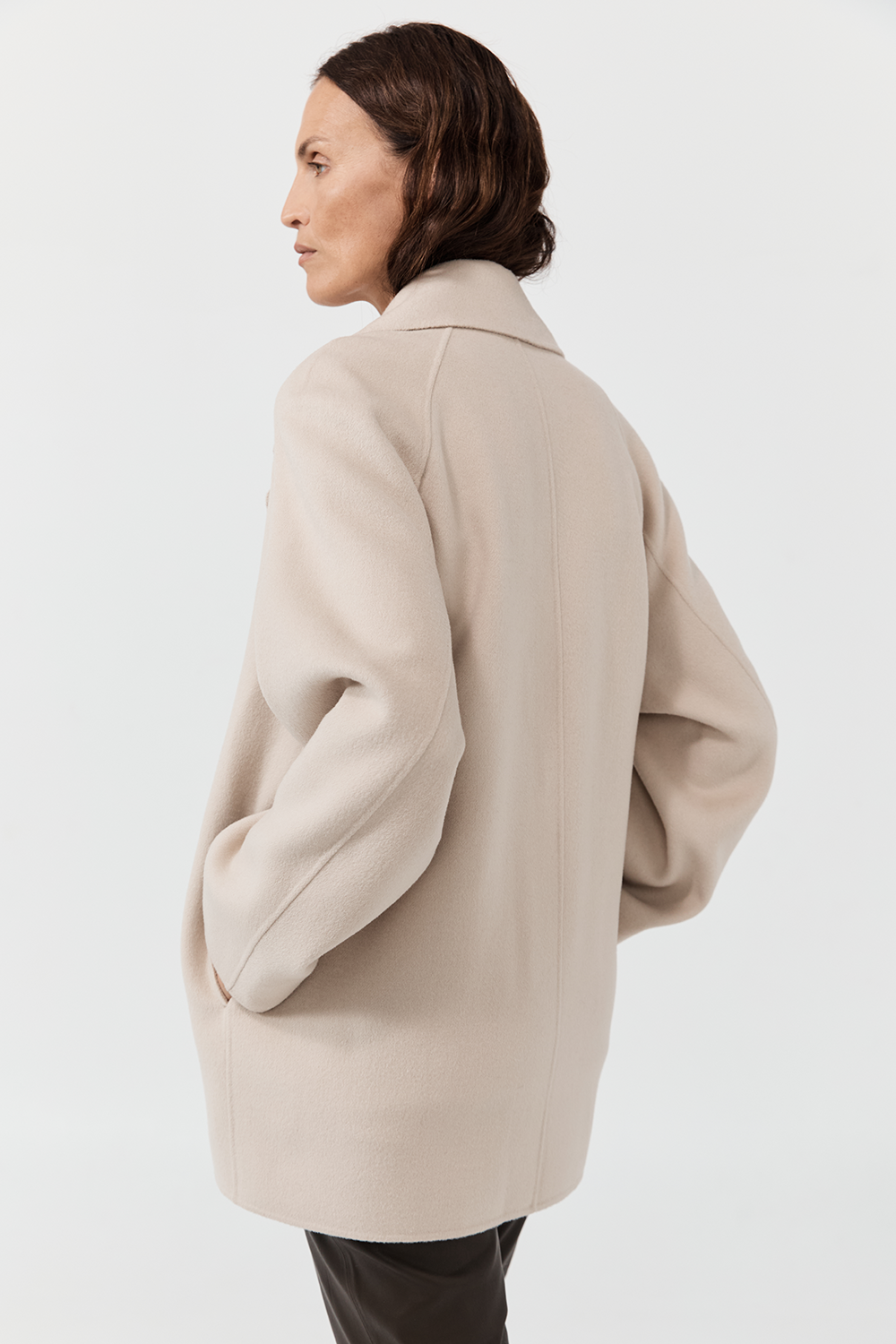 Cashmere Peacoat - Light Macadamia