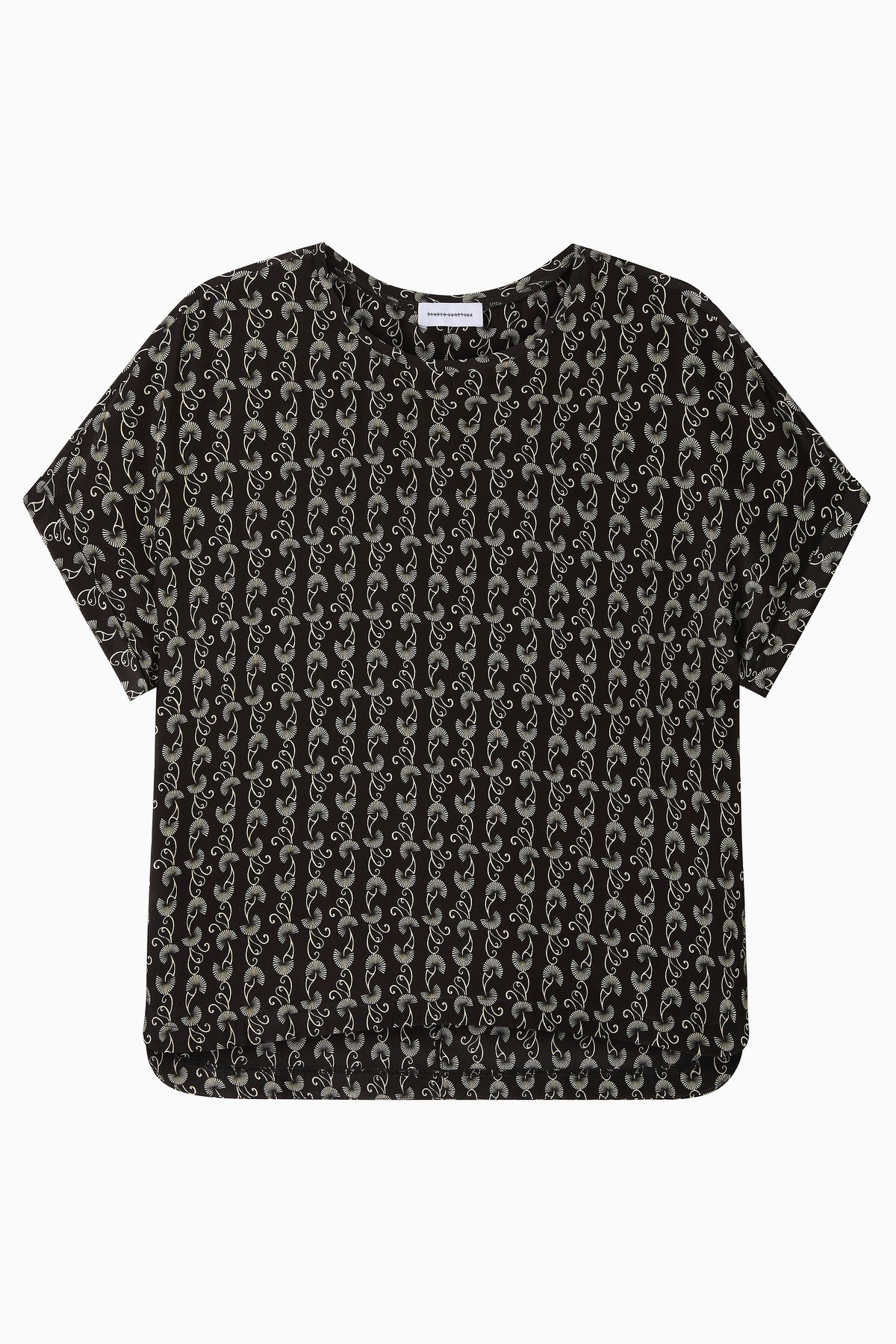 Relaxed Silk T-Shirt - Palma Print