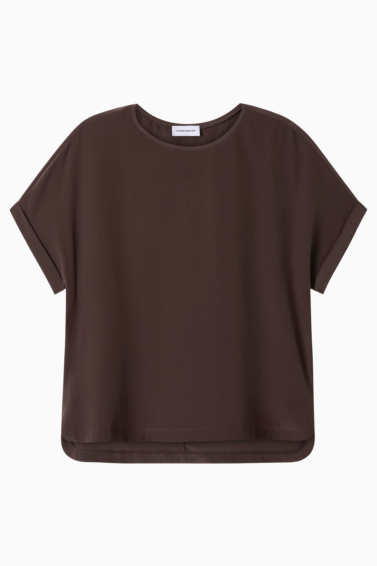 Relaxed Silk T-Shirt - Cafe Solo