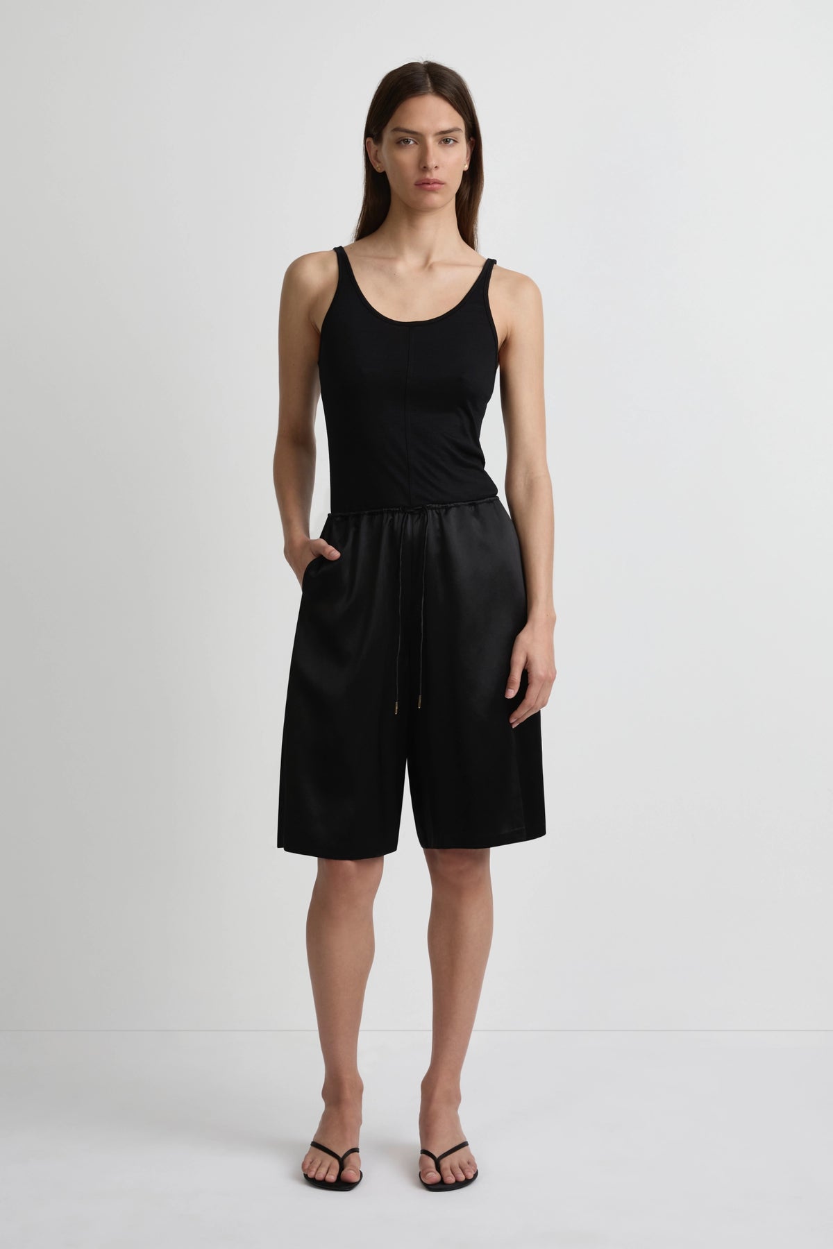 Resort Culotte - Black Luxe Silk