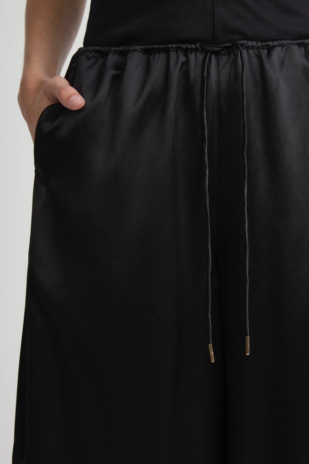 Resort Culotte - Black Luxe Silk
